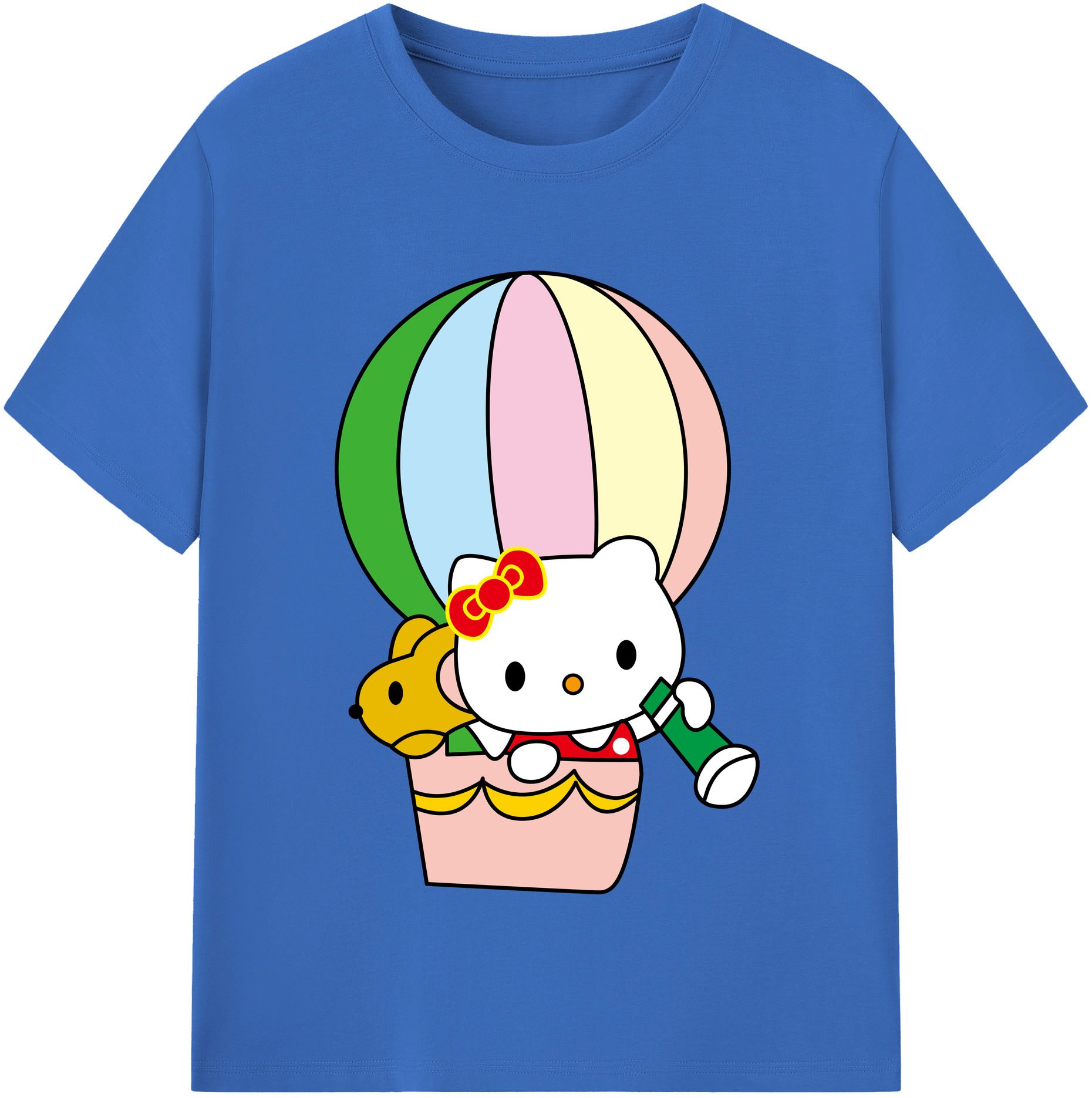 （画像用） Hello Kitty ハローキティ 綿100％半袖Tシャツ（フロントプリント）
