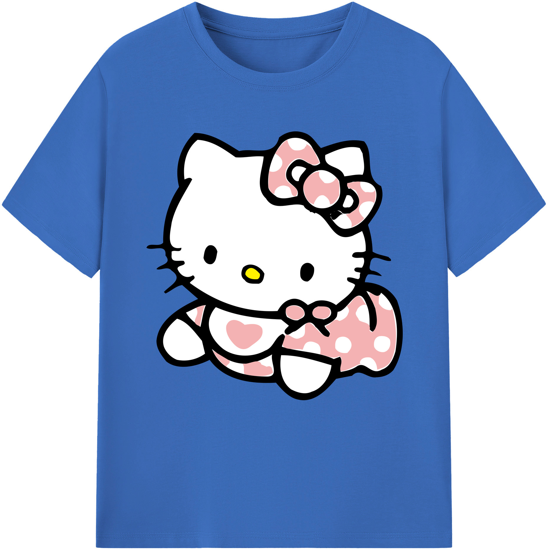 （画像用） Hello Kitty ハローキティ 綿100％半袖Tシャツ（フロントプリント）