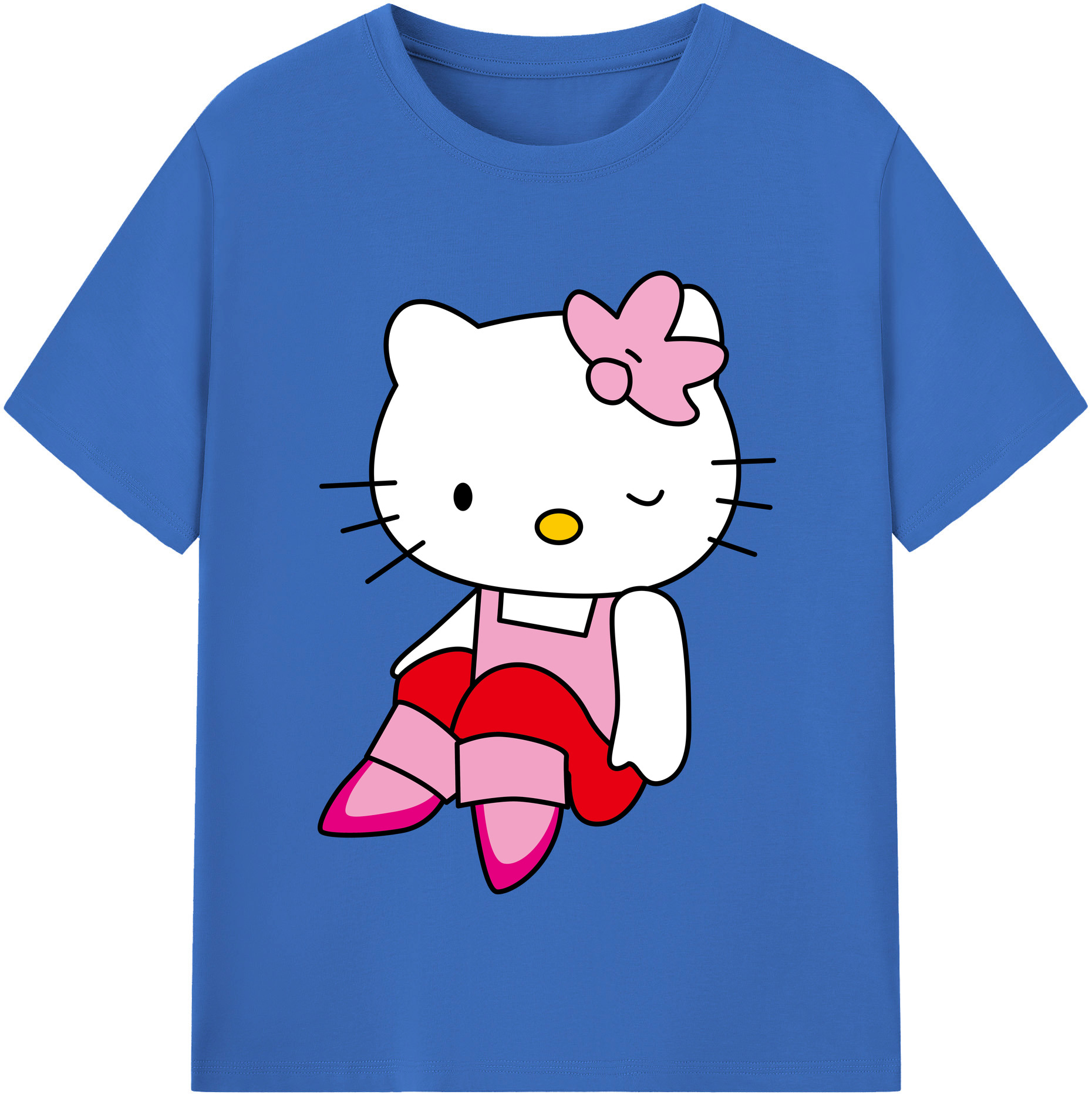 （画像用） Hello Kitty ハローキティ 綿100％半袖Tシャツ（フロントプリント）