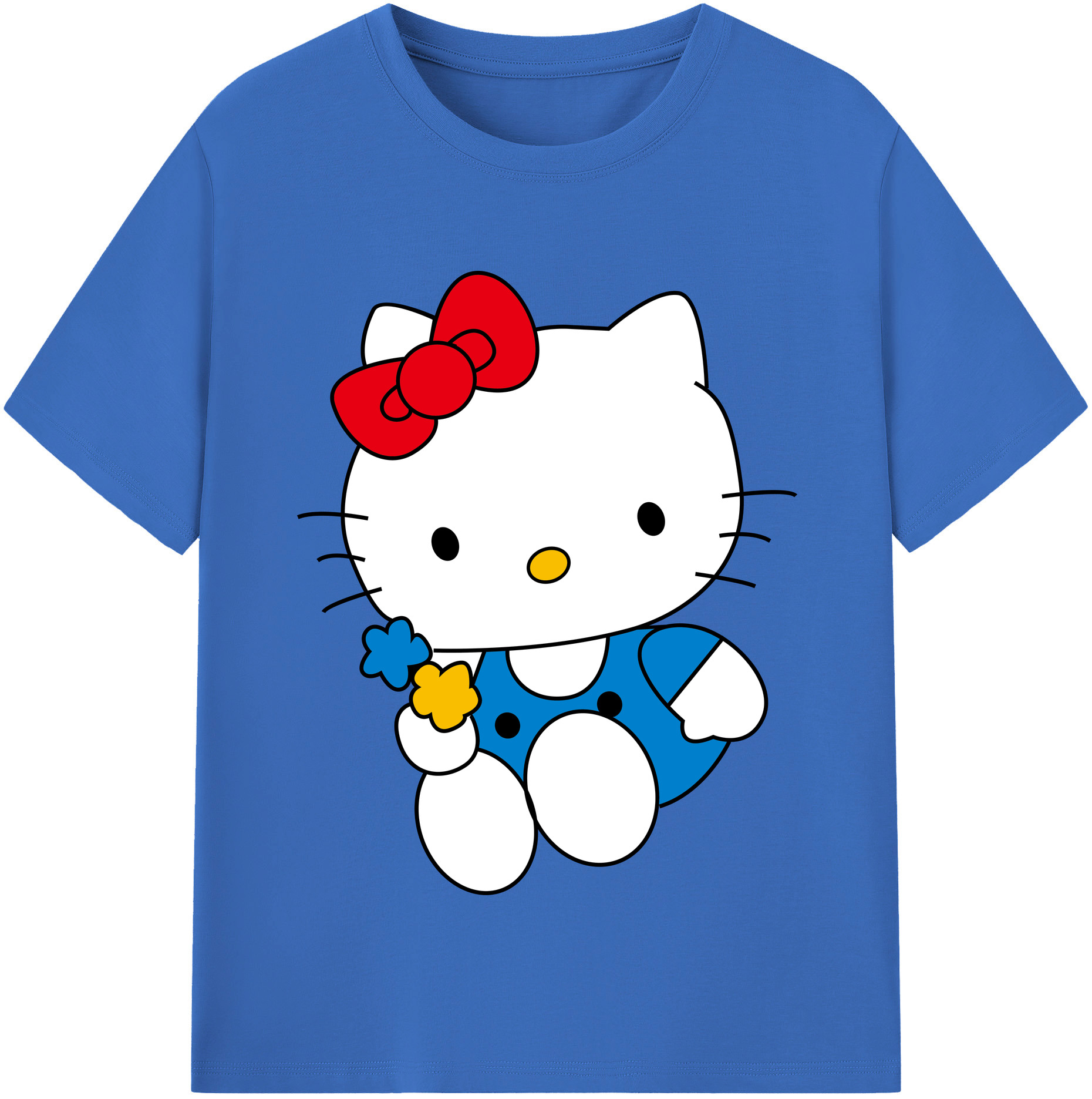 （画像用） Hello Kitty ハローキティ 綿100％半袖Tシャツ（フロントプリント）