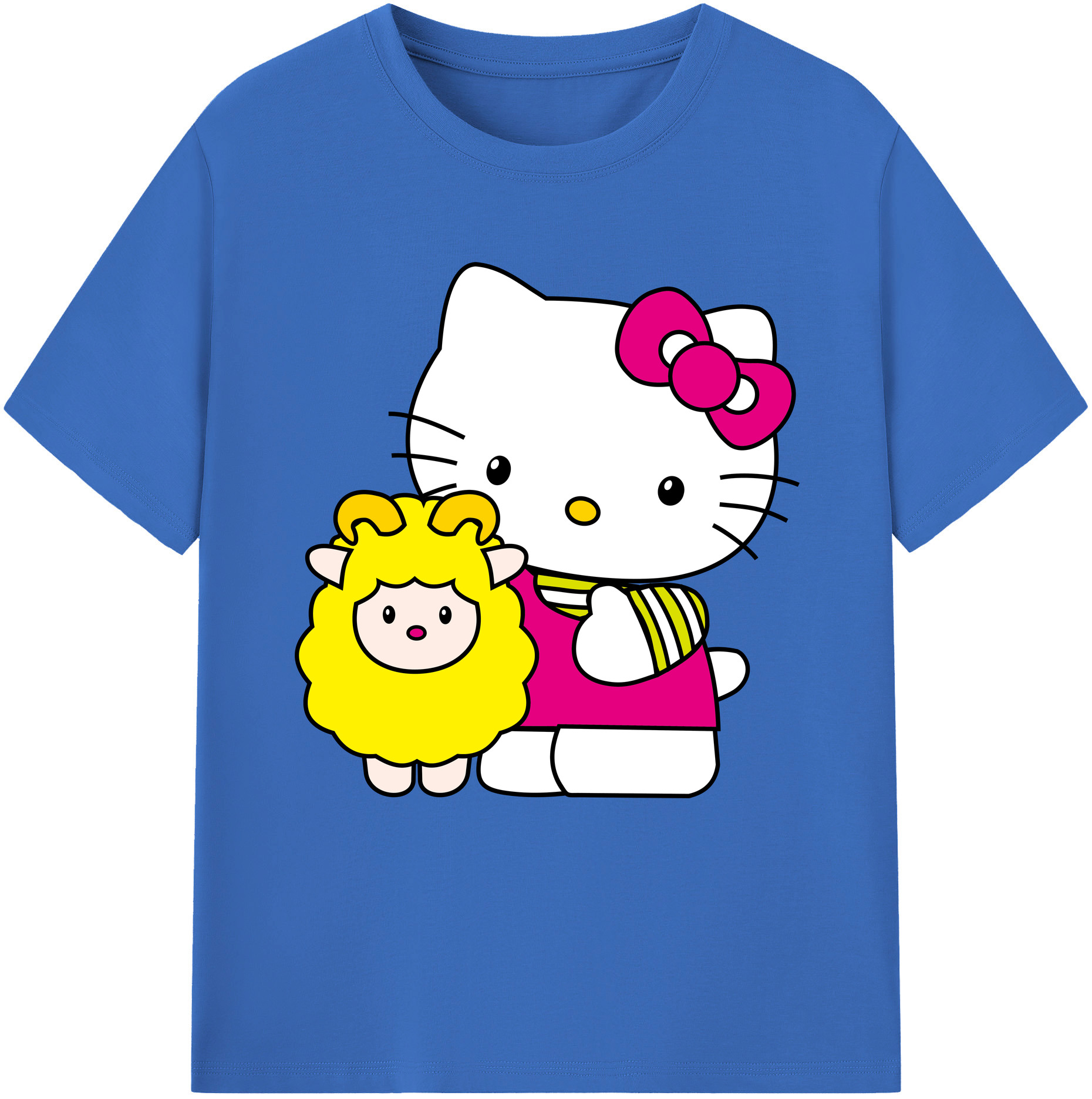 （画像用） Hello Kitty ハローキティ 綿100％半袖Tシャツ（フロントプリント）