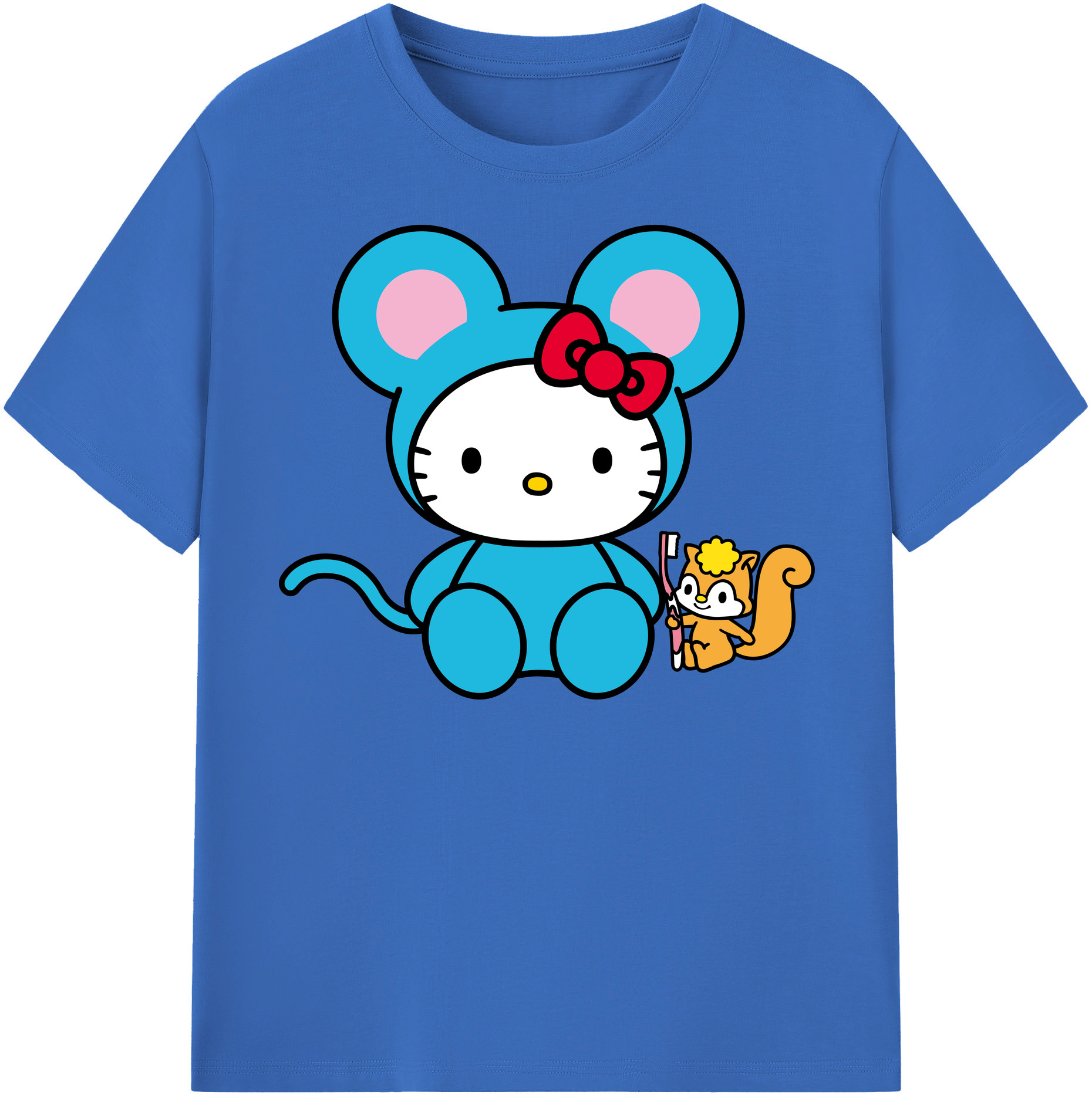 （画像用） Hello Kitty ハローキティ 綿100％半袖Tシャツ（フロントプリント）