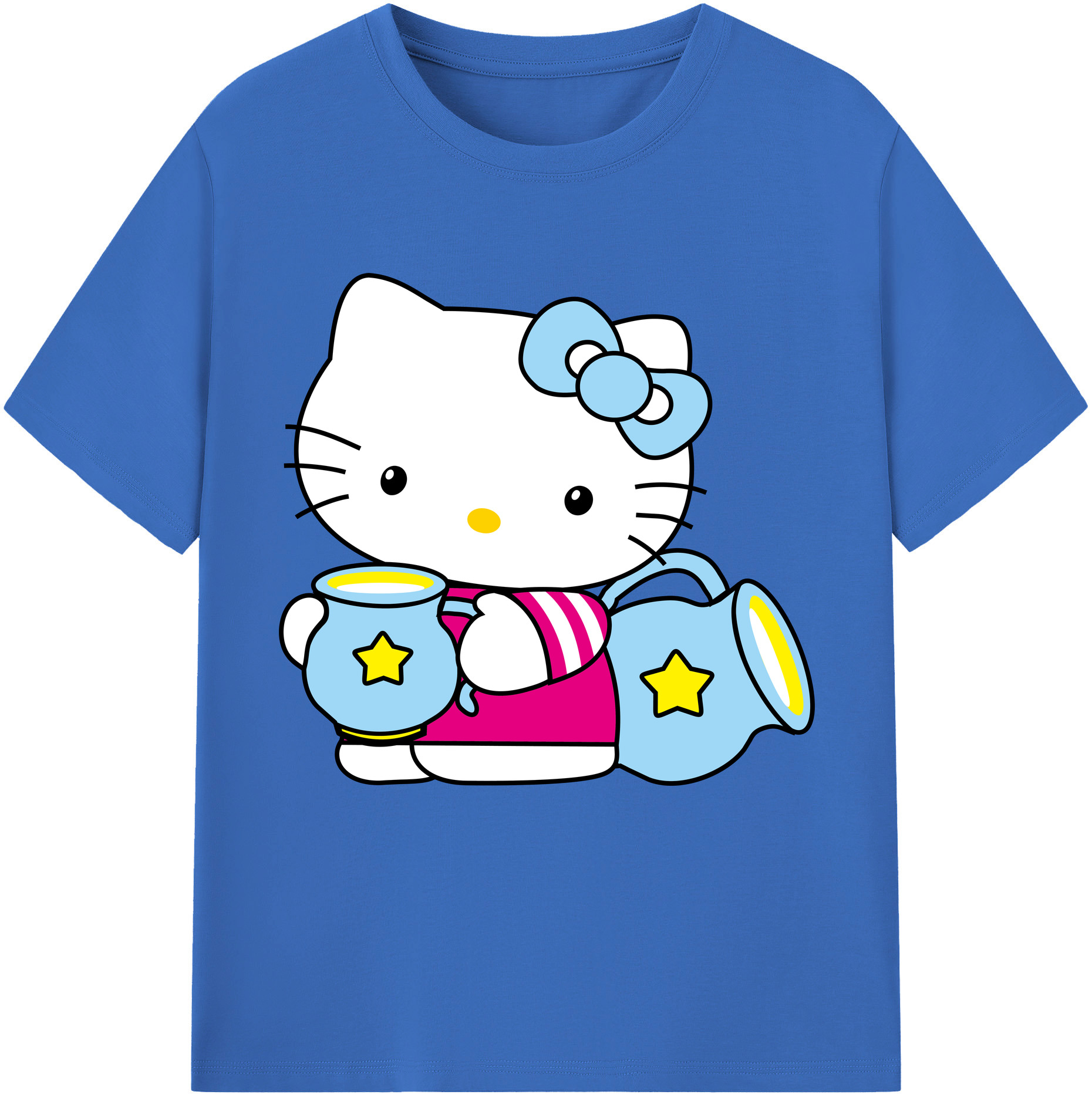 （画像用） Hello Kitty ハローキティ 綿100％半袖Tシャツ（フロントプリント）