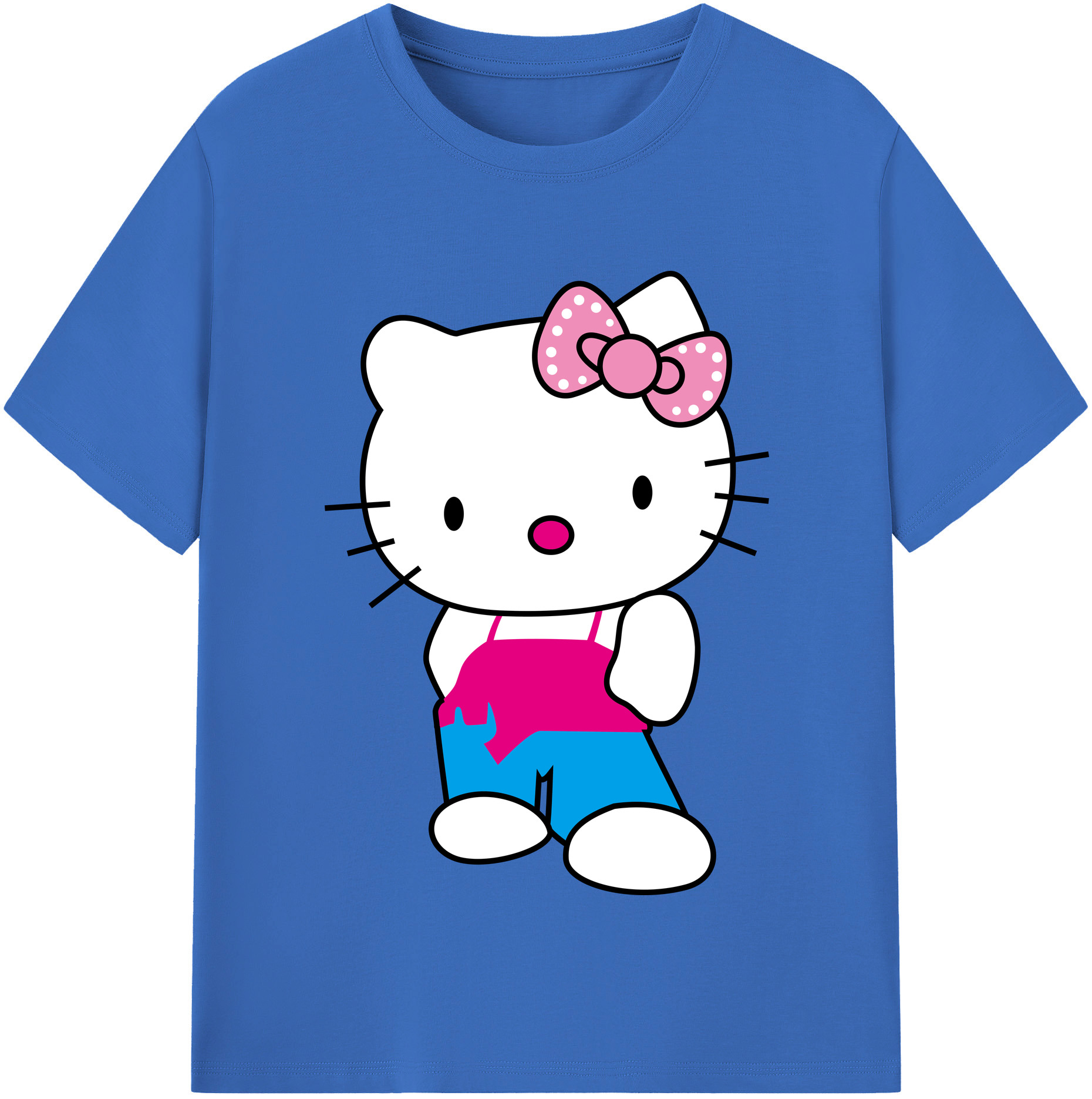 （画像用） Hello Kitty ハローキティ 綿100％半袖Tシャツ（フロントプリント）