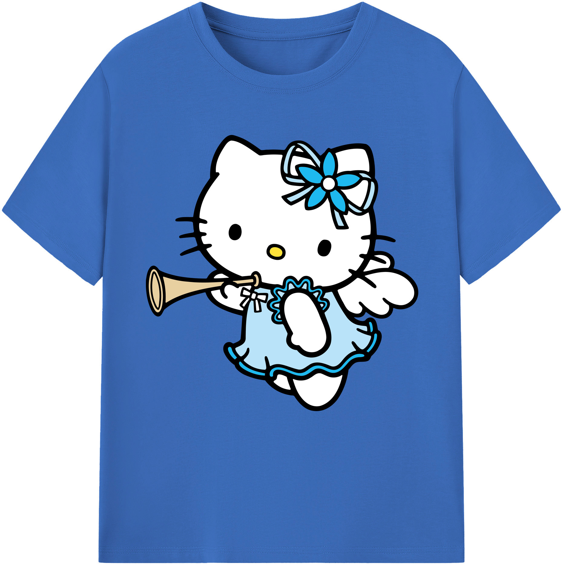 （画像用） Hello Kitty ハローキティ 綿100％半袖Tシャツ（フロントプリント）