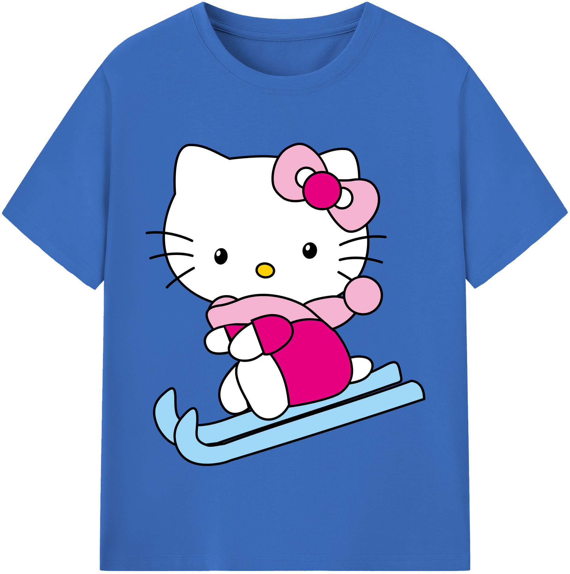 （画像用） Hello Kitty ハローキティ 綿100％半袖Tシャツ（フロントプリント）