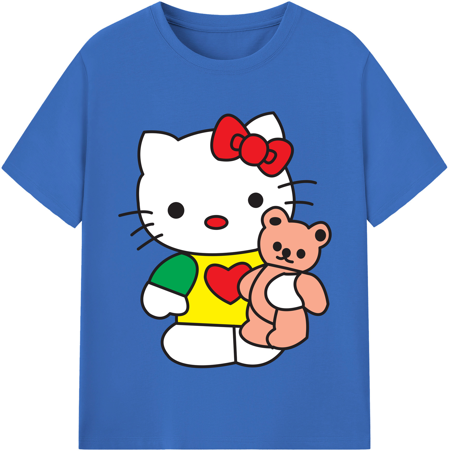 （画像用） Hello Kitty ハローキティ 綿100％半袖Tシャツ（フロントプリント）
