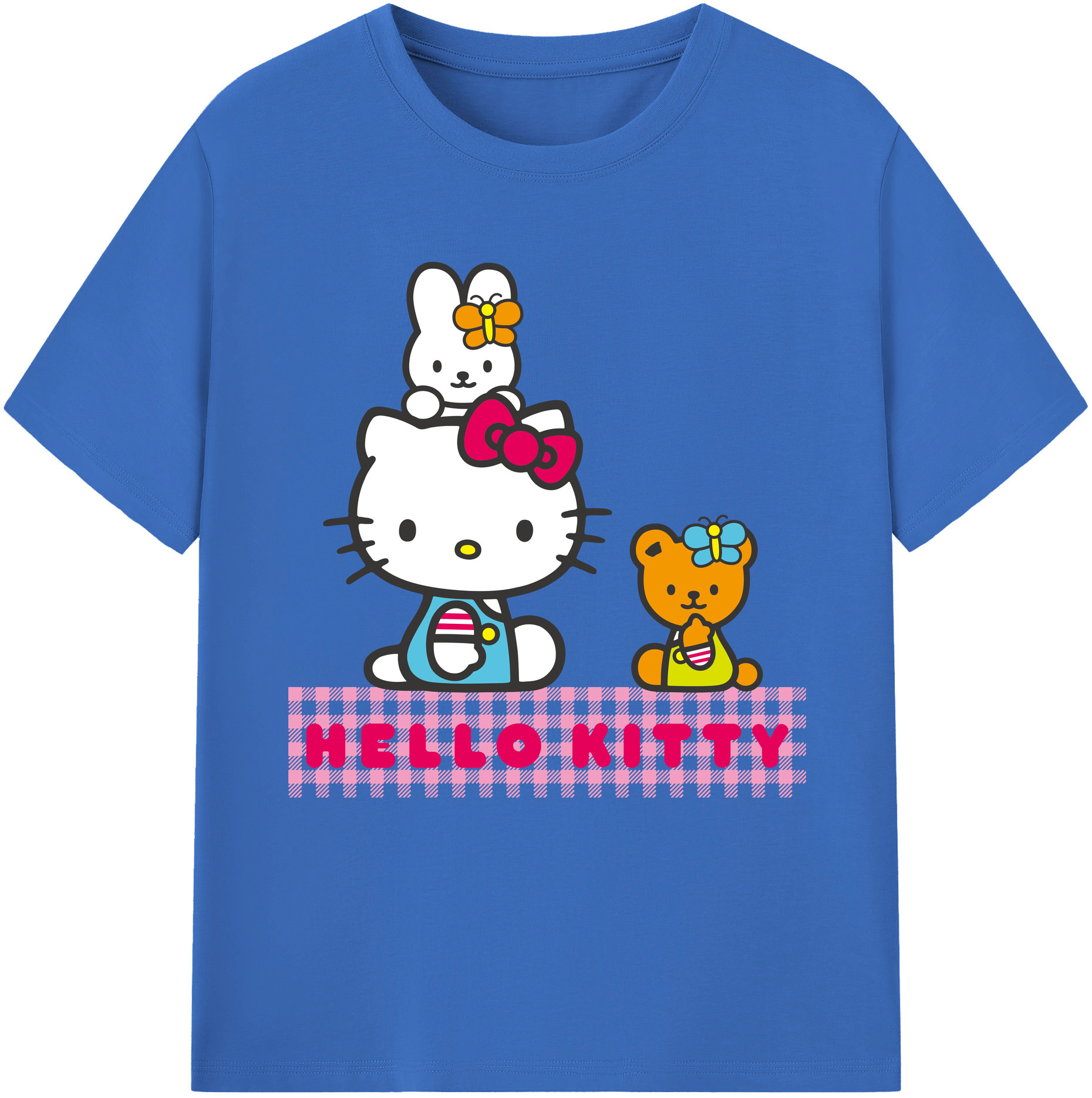 （画像用） Hello Kitty ハローキティ 綿100％半袖Tシャツ（フロントプリント）
