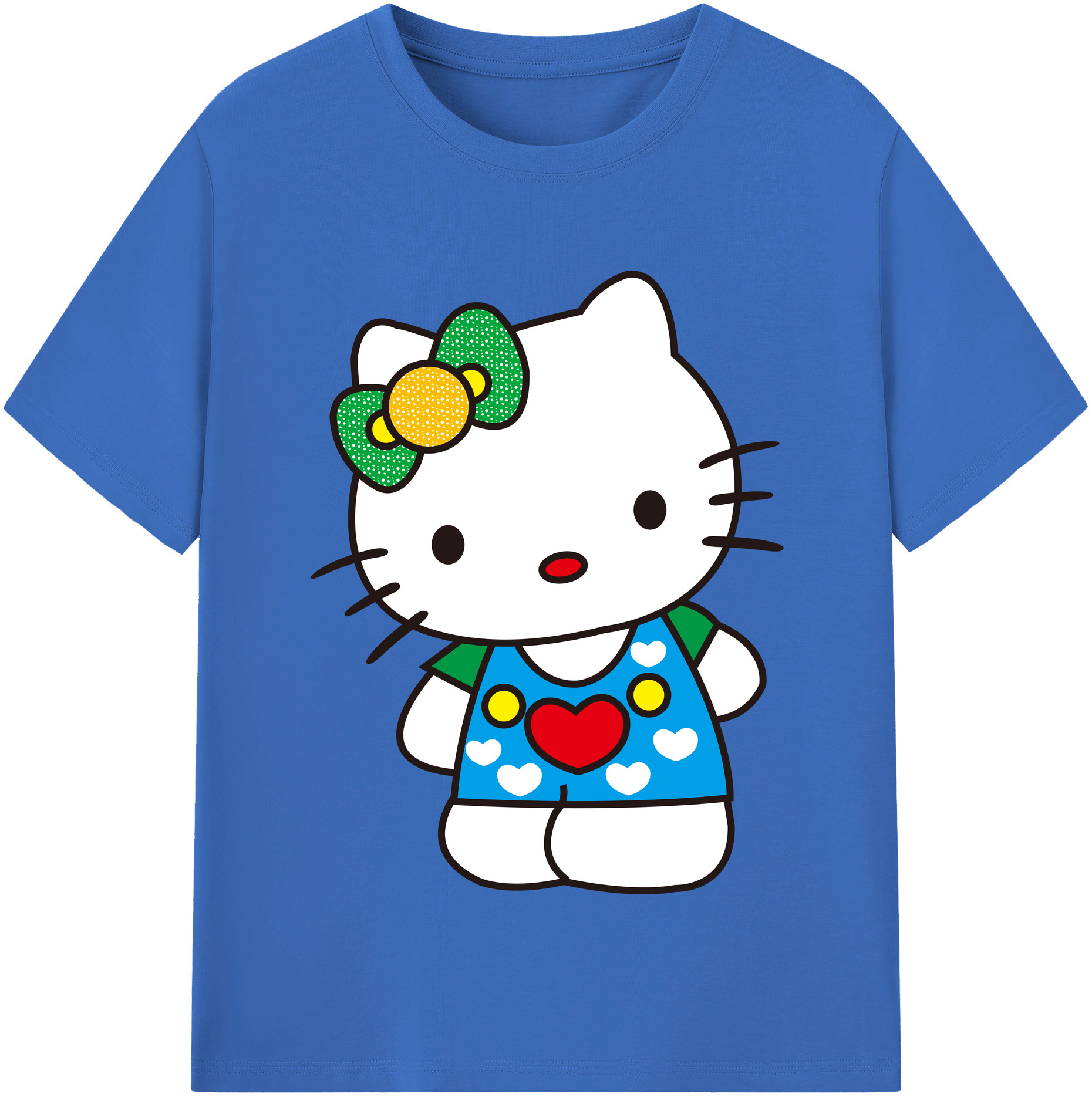 （画像用） Hello Kitty ハローキティ 綿100％半袖Tシャツ（フロントプリント）