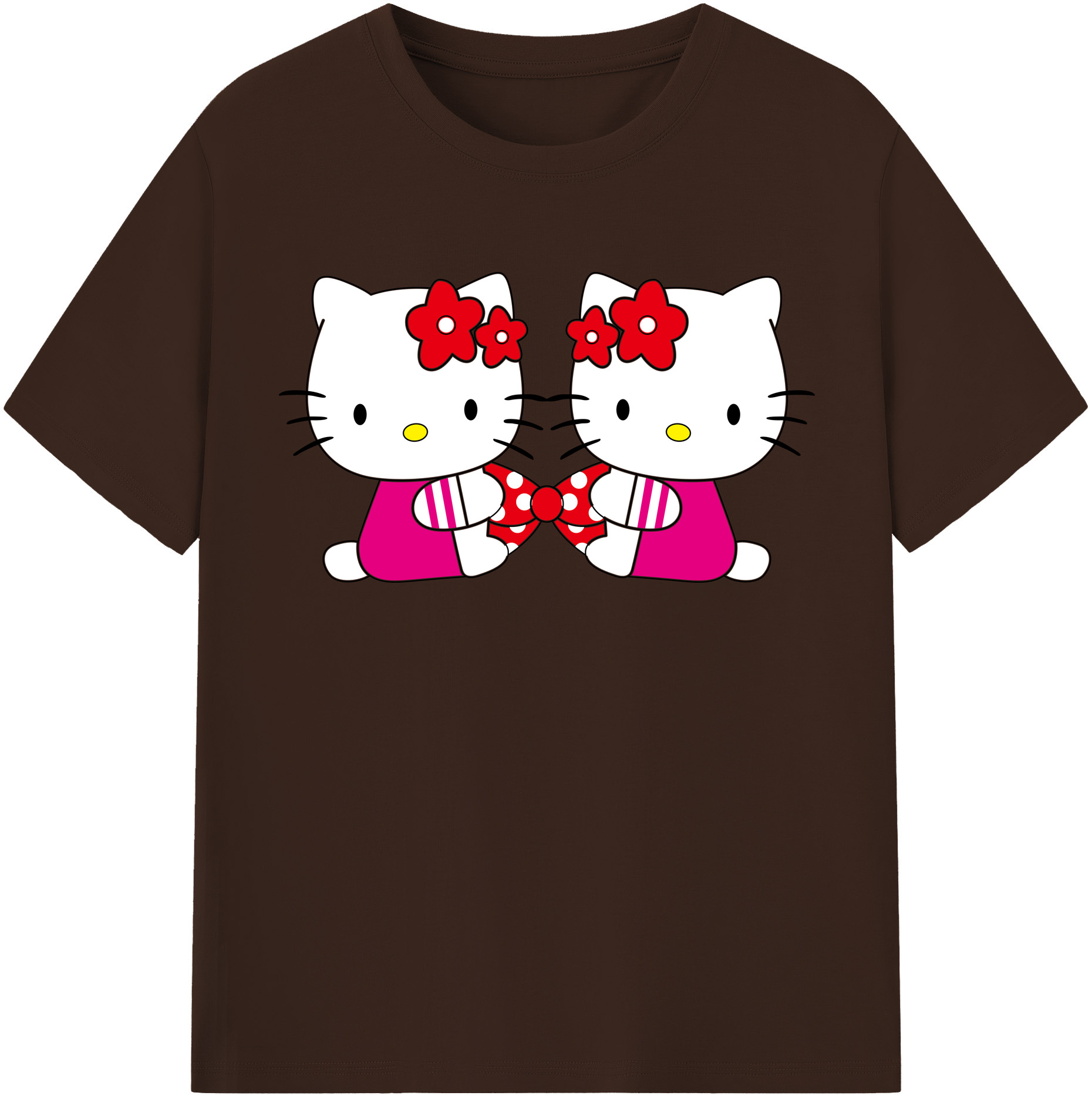 （画像用） Hello Kitty ハローキティ 綿100％半袖Tシャツ（フロントプリント）