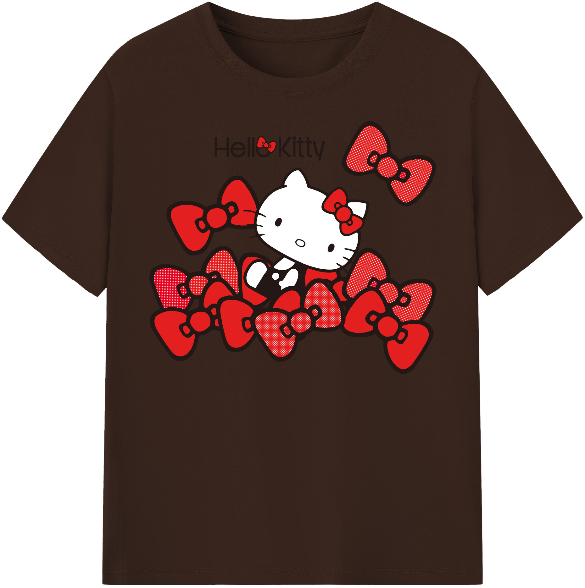 （画像用） Hello Kitty ハローキティ 綿100％半袖Tシャツ（フロントプリント）