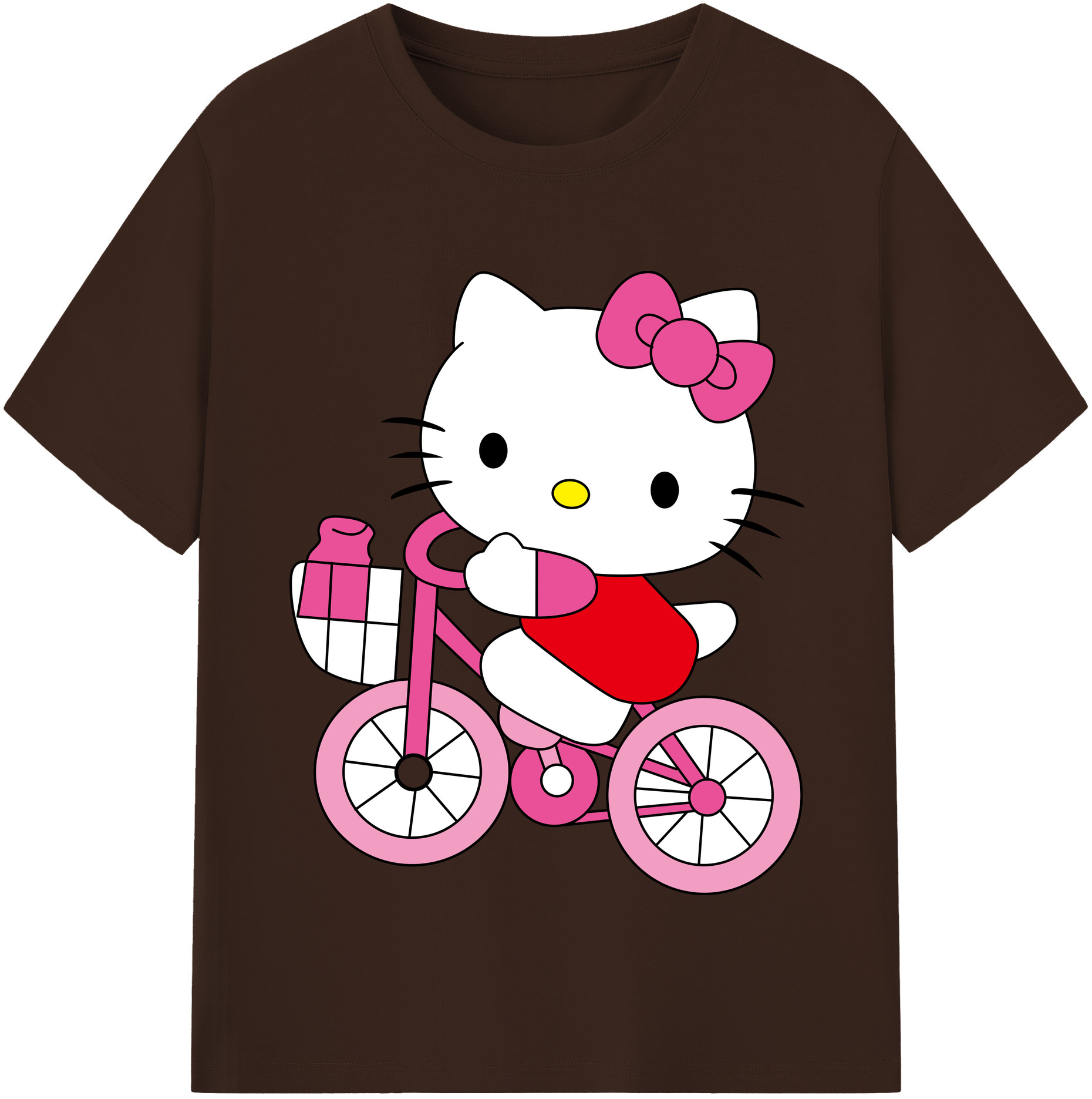 （画像用） Hello Kitty ハローキティ 綿100％半袖Tシャツ（フロントプリント）