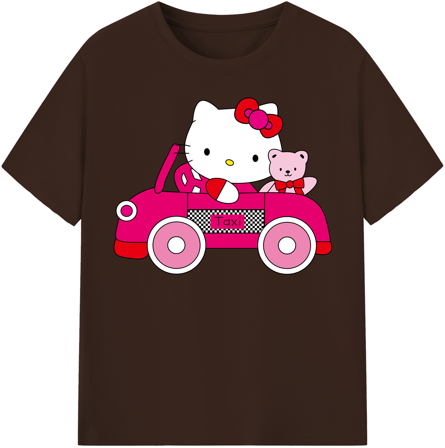 （画像用） Hello Kitty ハローキティ 綿100％半袖Tシャツ（フロントプリント）