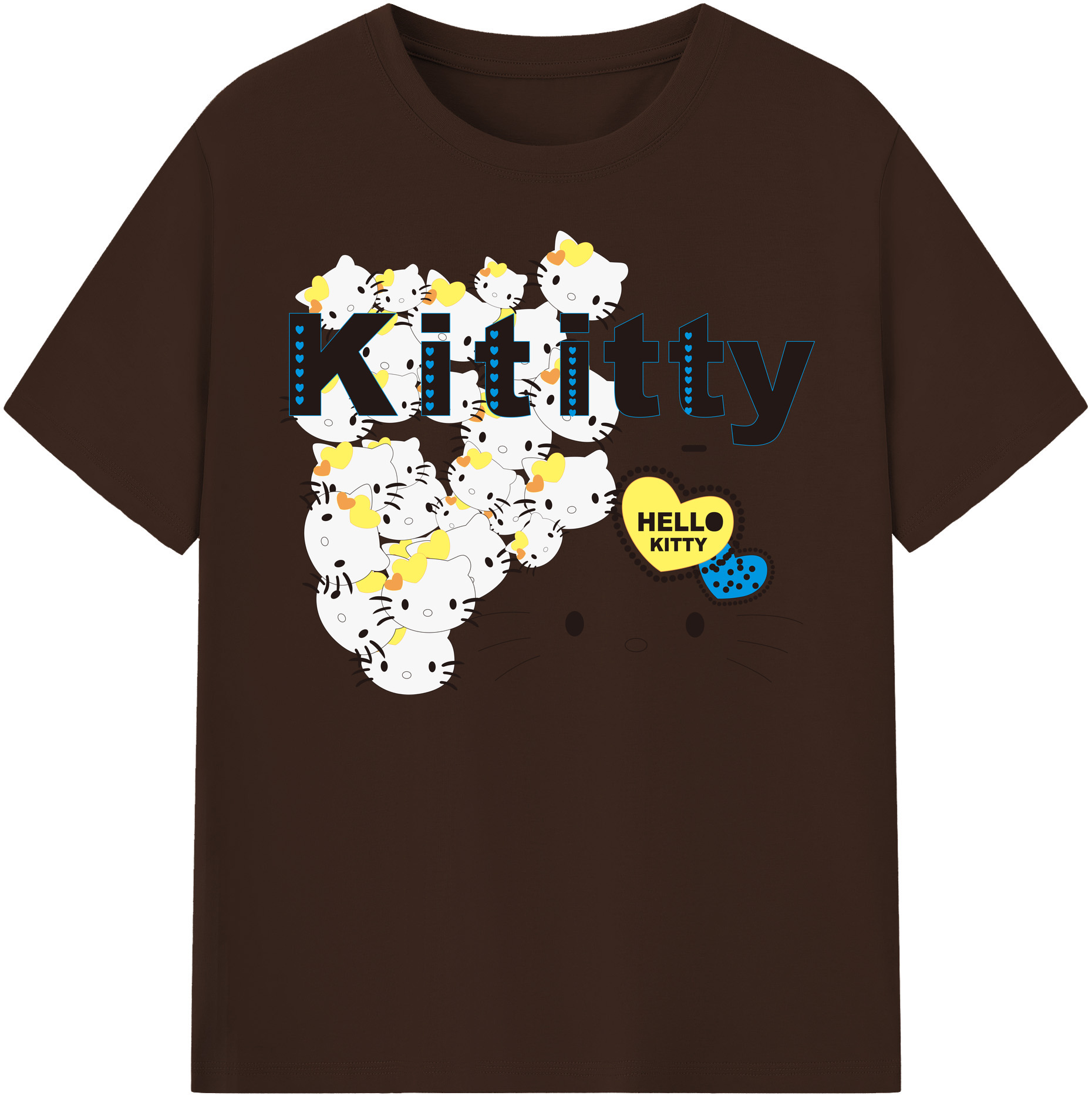 （画像用） Hello Kitty ハローキティ 綿100％半袖Tシャツ（フロントプリント）