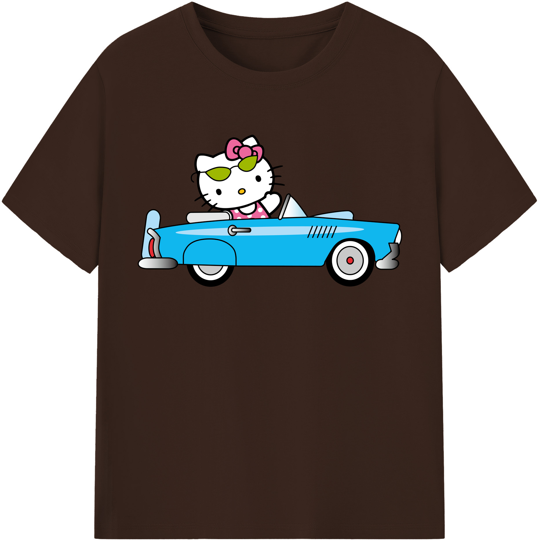 （画像用） Hello Kitty ハローキティ 綿100％半袖Tシャツ（フロントプリント）