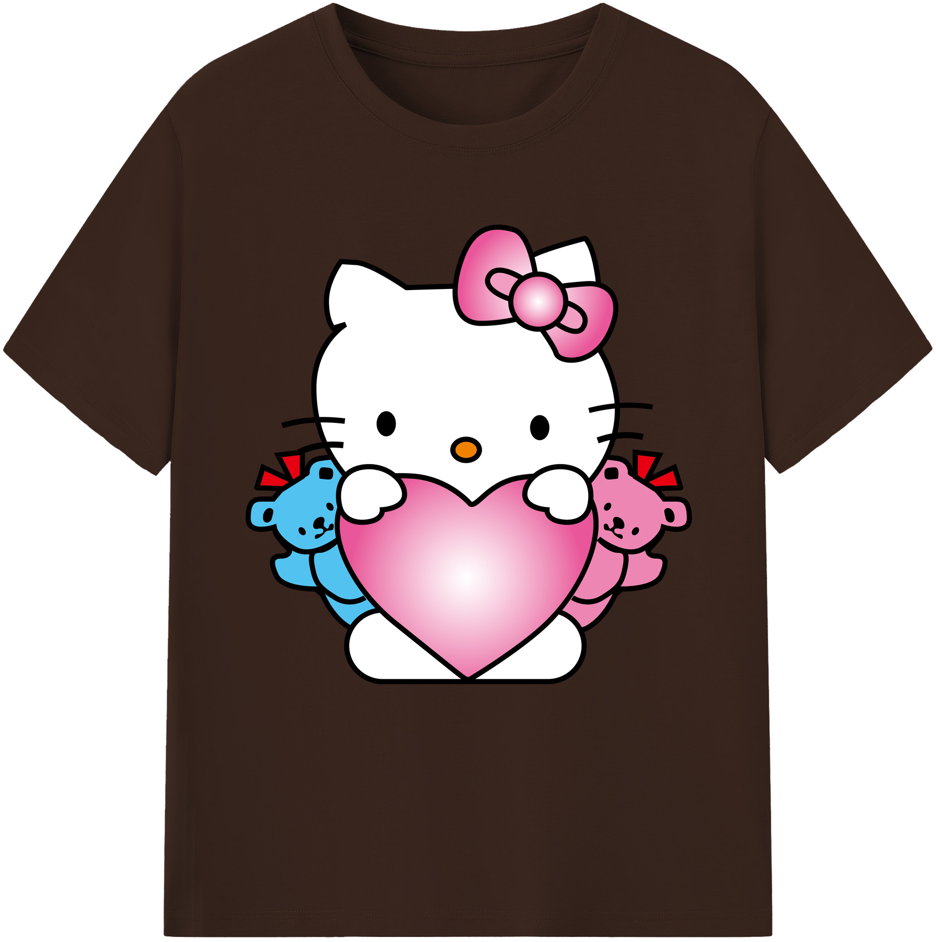（画像用） Hello Kitty ハローキティ 綿100％半袖Tシャツ（フロントプリント）