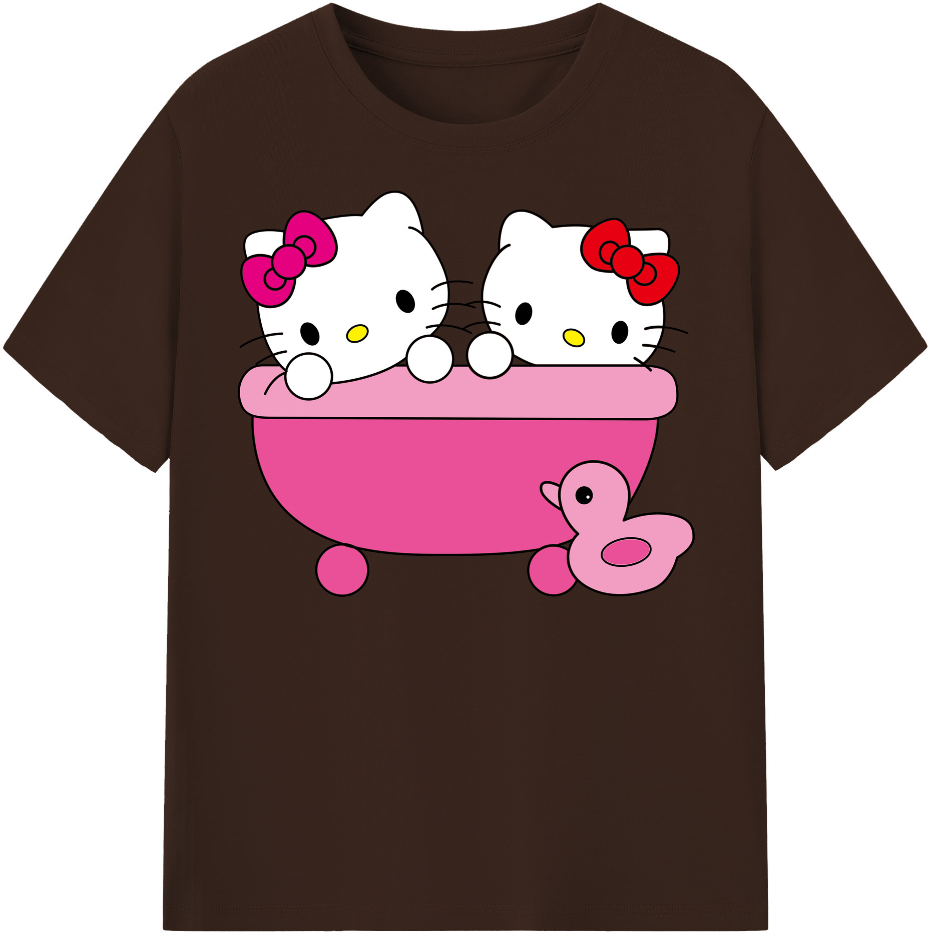 （画像用） Hello Kitty ハローキティ 綿100％半袖Tシャツ（フロントプリント）
