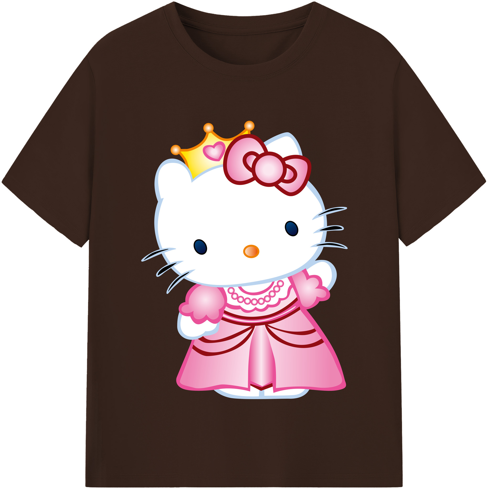 （画像用） Hello Kitty ハローキティ 綿100％半袖Tシャツ（フロントプリント）
