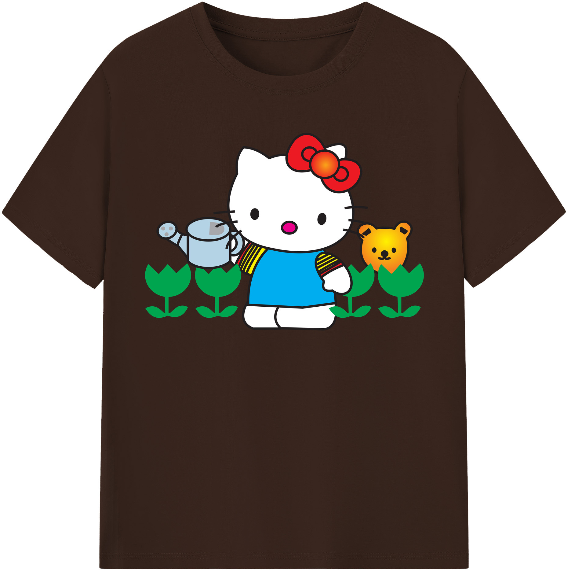 （画像用） Hello Kitty ハローキティ 綿100％半袖Tシャツ（フロントプリント）