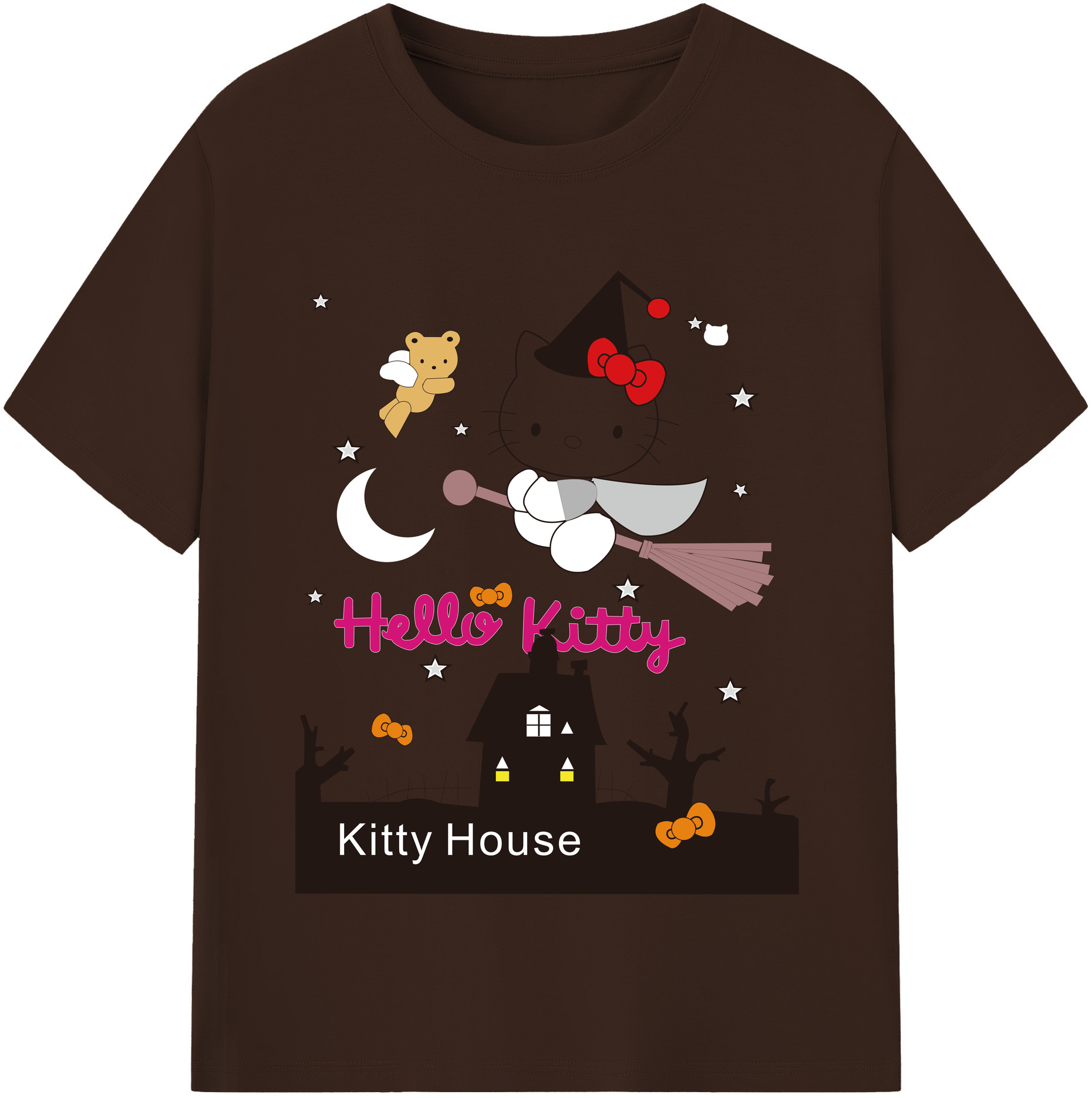 （画像用） Hello Kitty ハローキティ 綿100％半袖Tシャツ（フロントプリント）