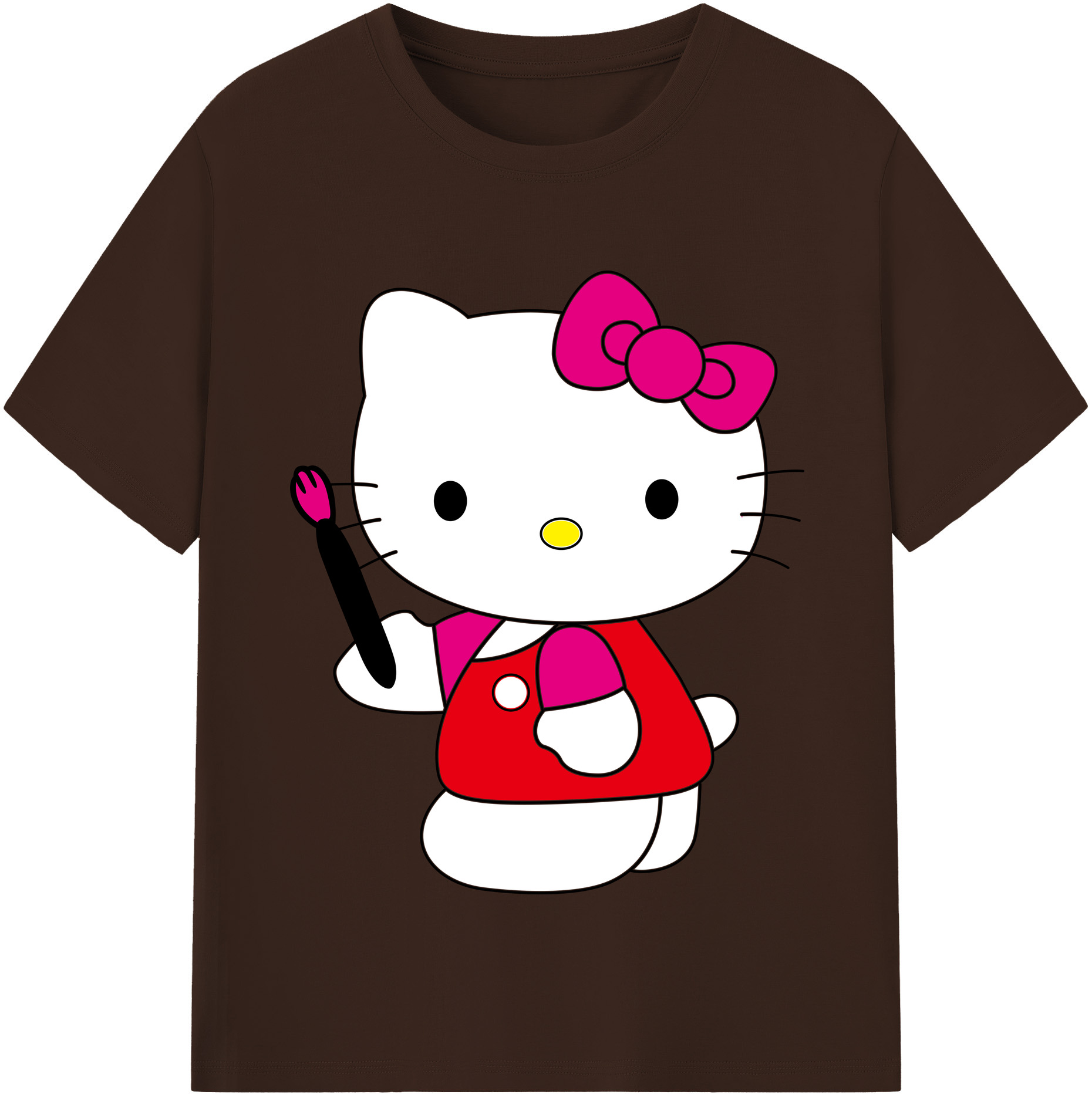 （画像用） Hello Kitty ハローキティ 綿100％半袖Tシャツ（フロントプリント）