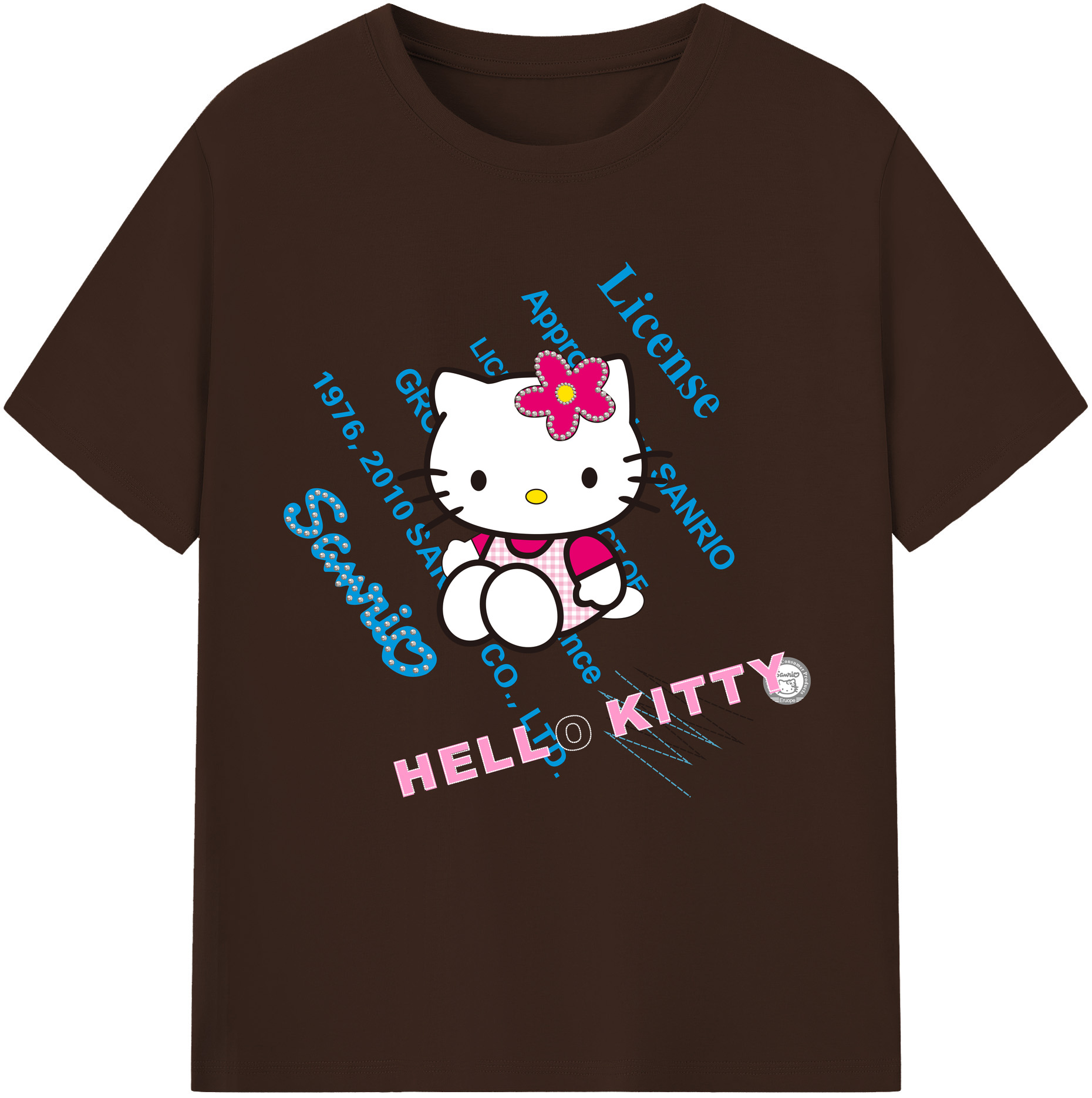 （画像用） Hello Kitty ハローキティ 綿100％半袖Tシャツ（フロントプリント）