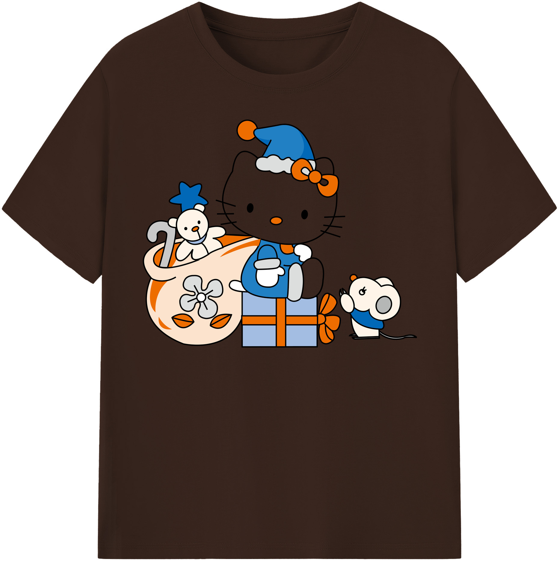 （画像用） Hello Kitty ハローキティ 綿100％半袖Tシャツ（フロントプリント）