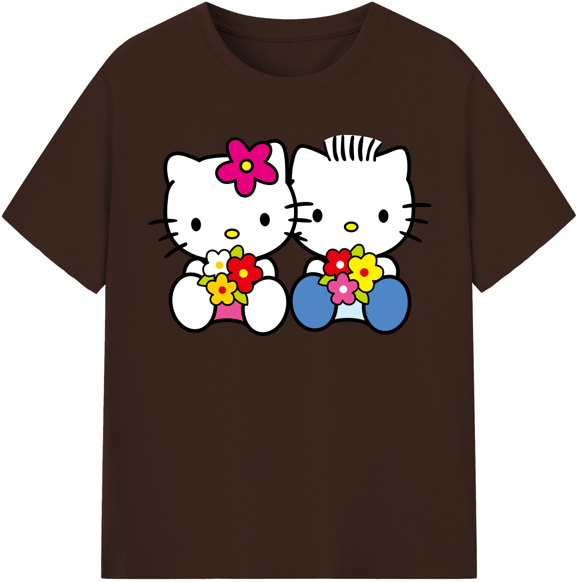 （画像用） Hello Kitty ハローキティ 綿100％半袖Tシャツ（フロントプリント）