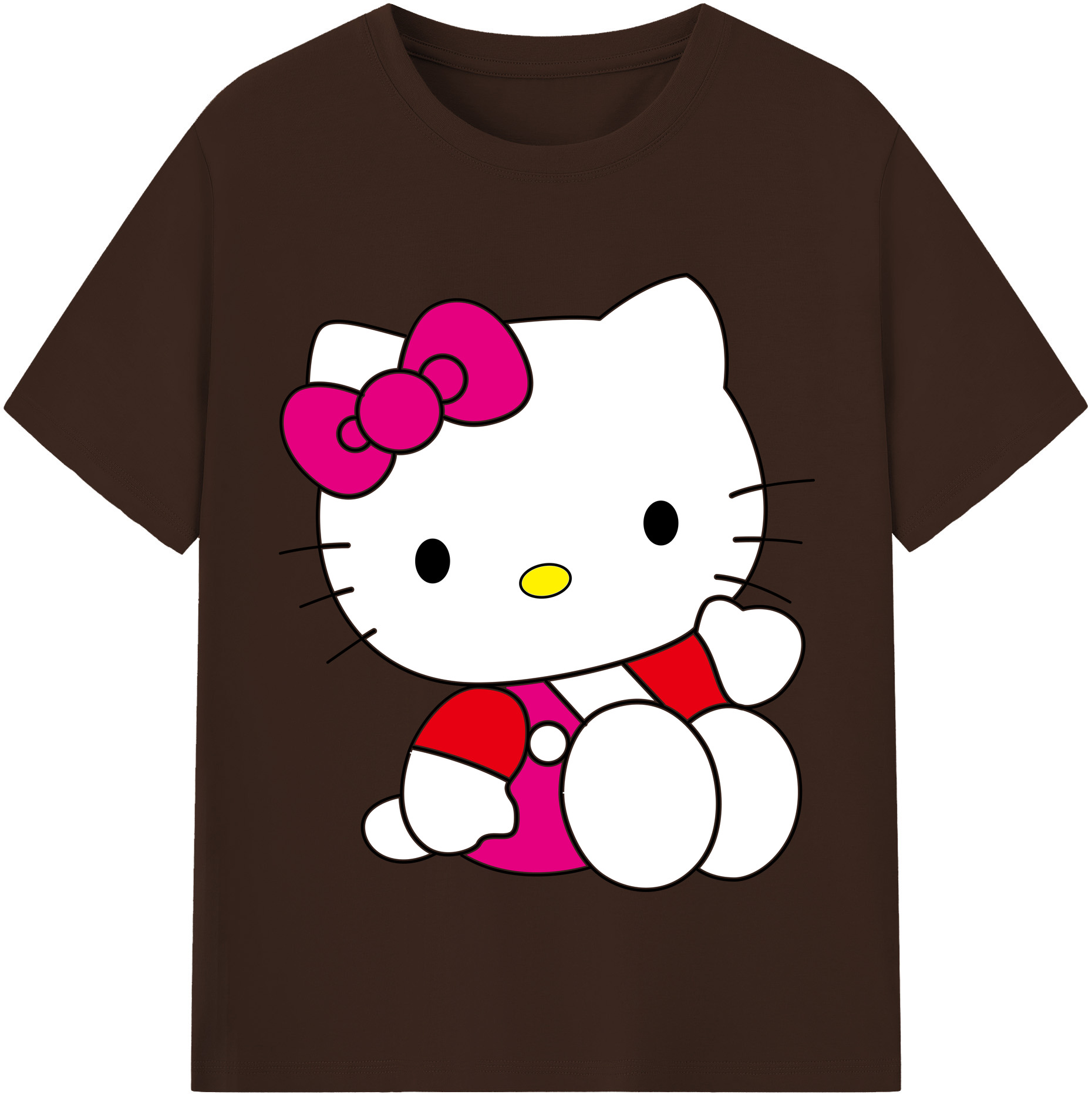 （画像用） Hello Kitty ハローキティ 綿100％半袖Tシャツ（フロントプリント）