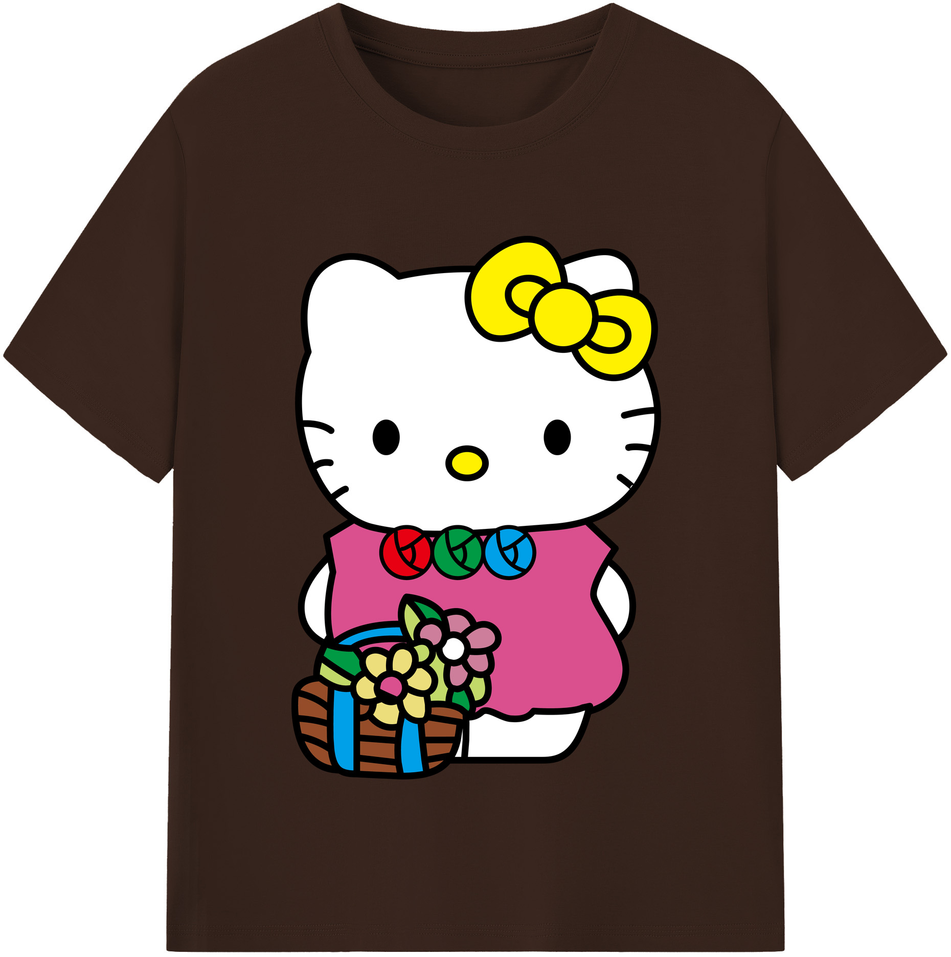 （画像用） Hello Kitty ハローキティ 綿100％半袖Tシャツ（フロントプリント）