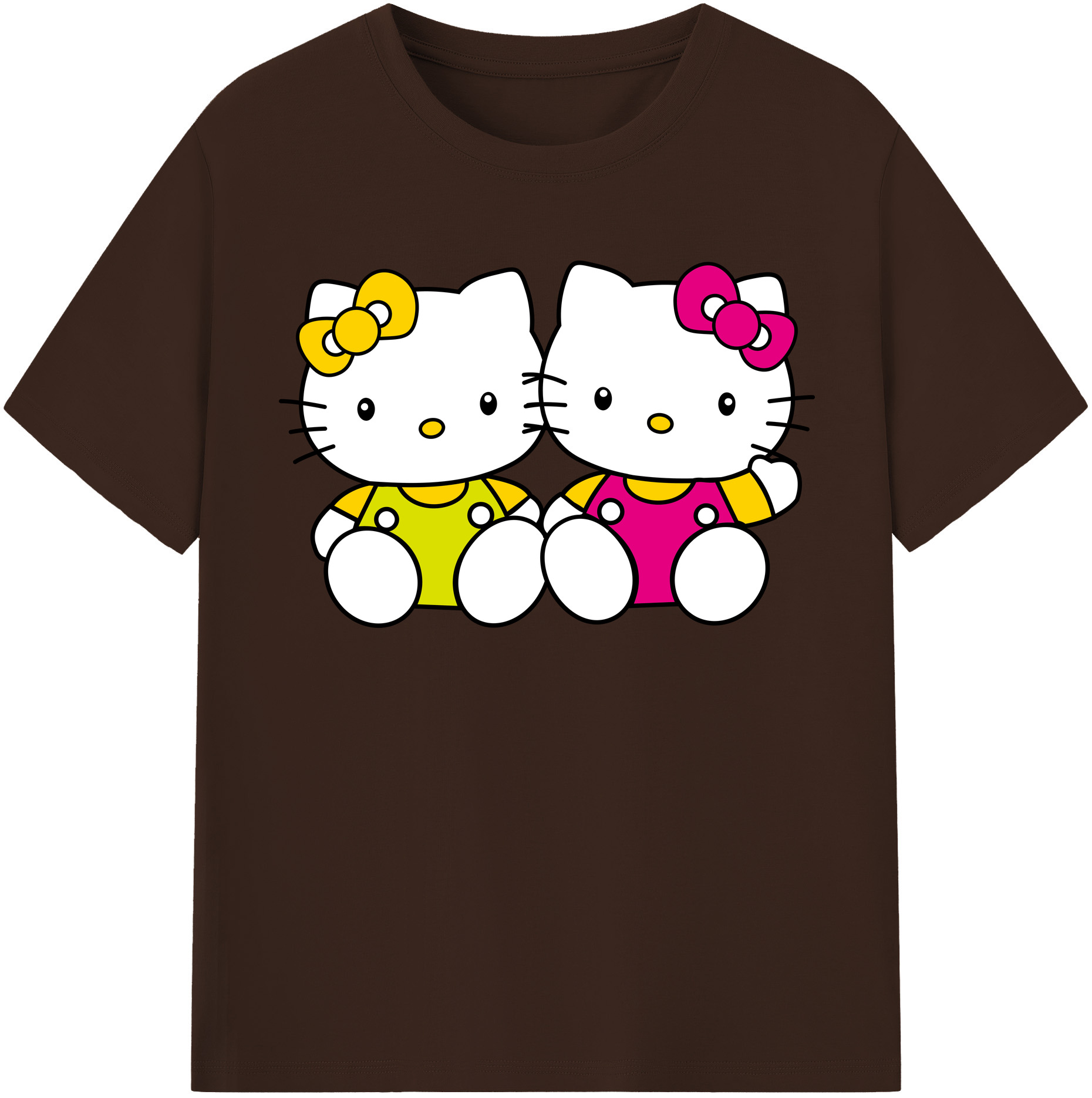 （画像用） Hello Kitty ハローキティ 綿100％半袖Tシャツ（フロントプリント）