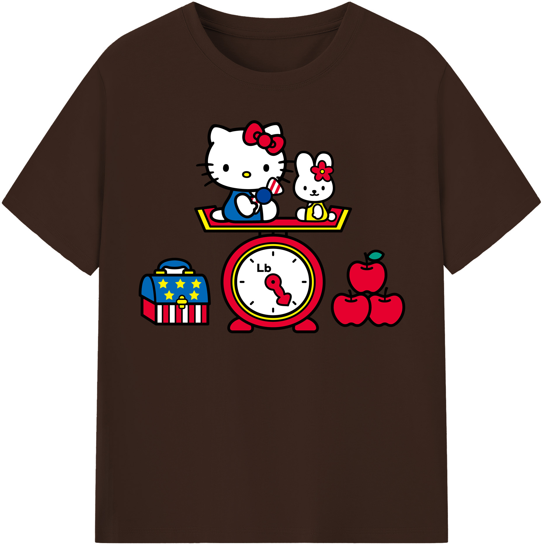 （画像用） Hello Kitty ハローキティ 綿100％半袖Tシャツ（フロントプリント）