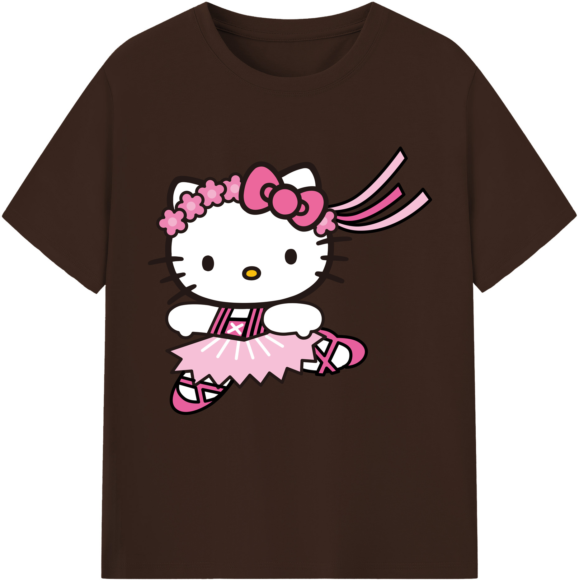 （画像用） Hello Kitty ハローキティ 綿100％半袖Tシャツ（フロントプリント）
