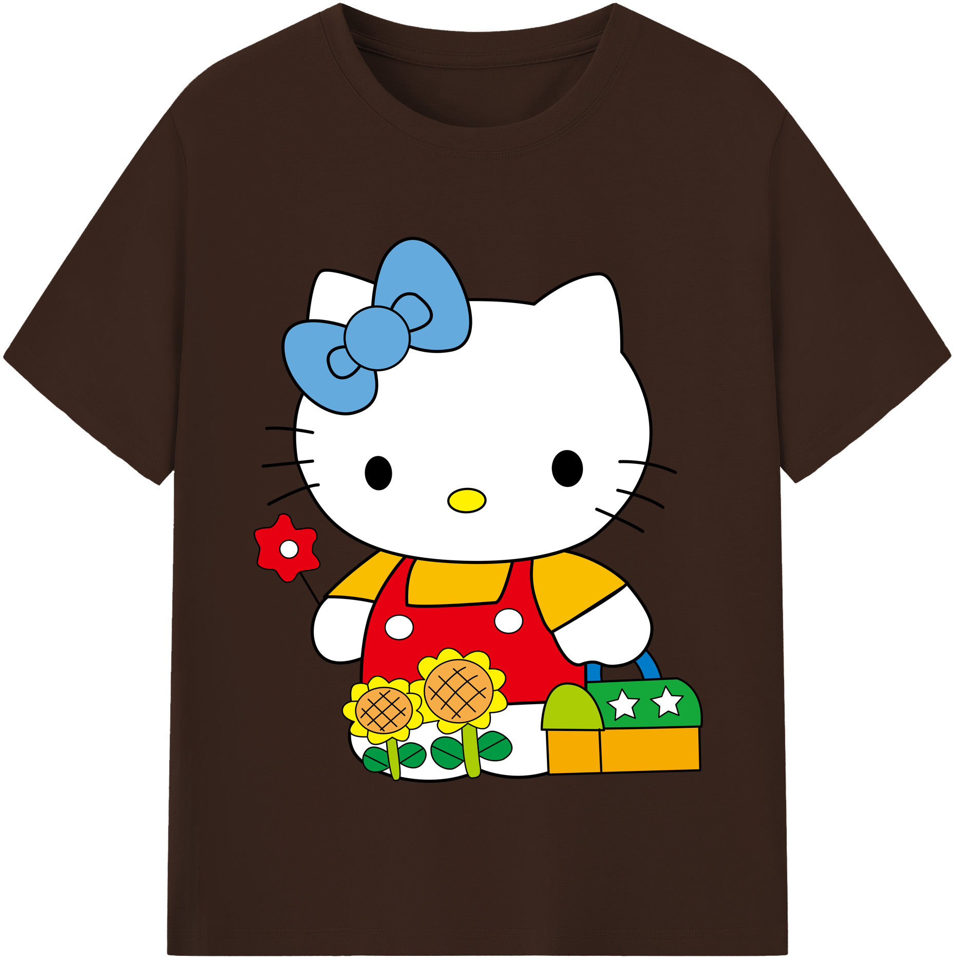 （画像用） Hello Kitty ハローキティ 綿100％半袖Tシャツ（フロントプリント）