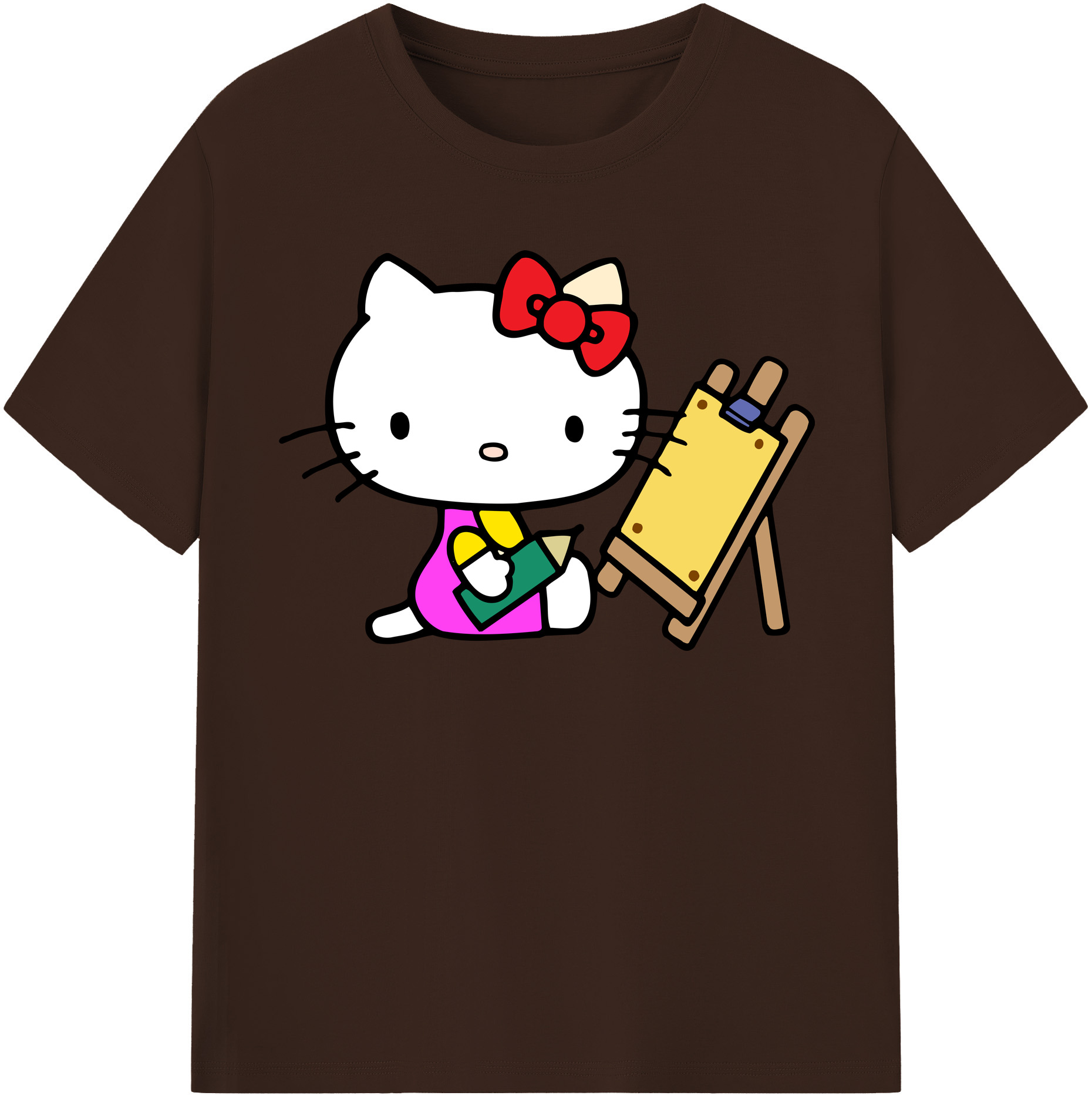 （画像用） Hello Kitty ハローキティ 綿100％半袖Tシャツ（フロントプリント）