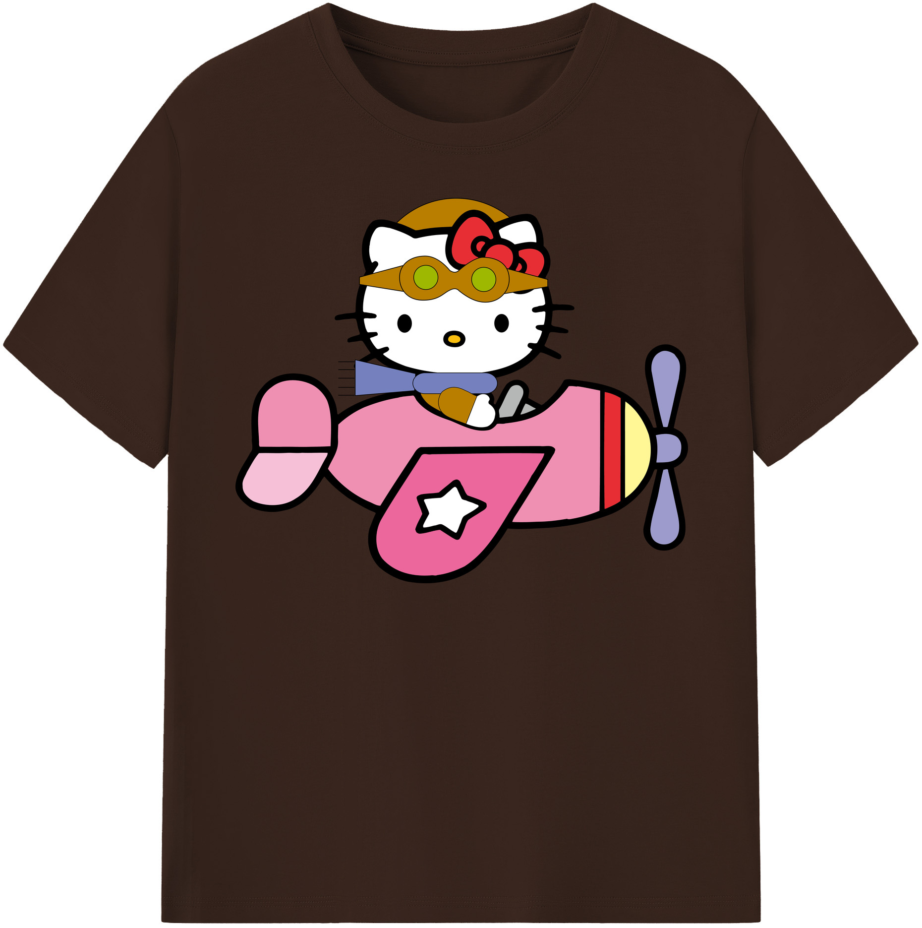 （画像用） Hello Kitty ハローキティ 綿100％半袖Tシャツ（フロントプリント）