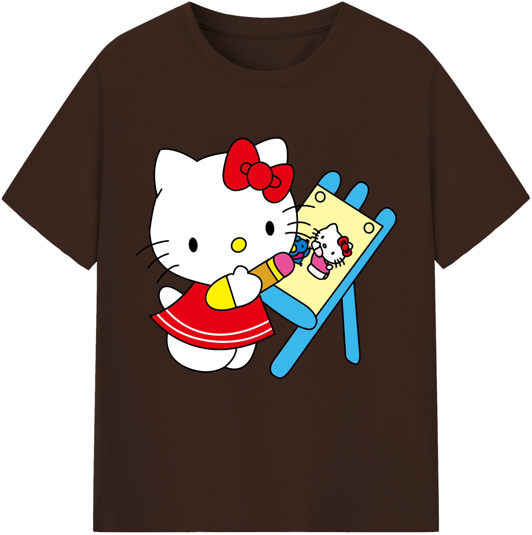 （画像用） Hello Kitty ハローキティ 綿100％半袖Tシャツ（フロントプリント）