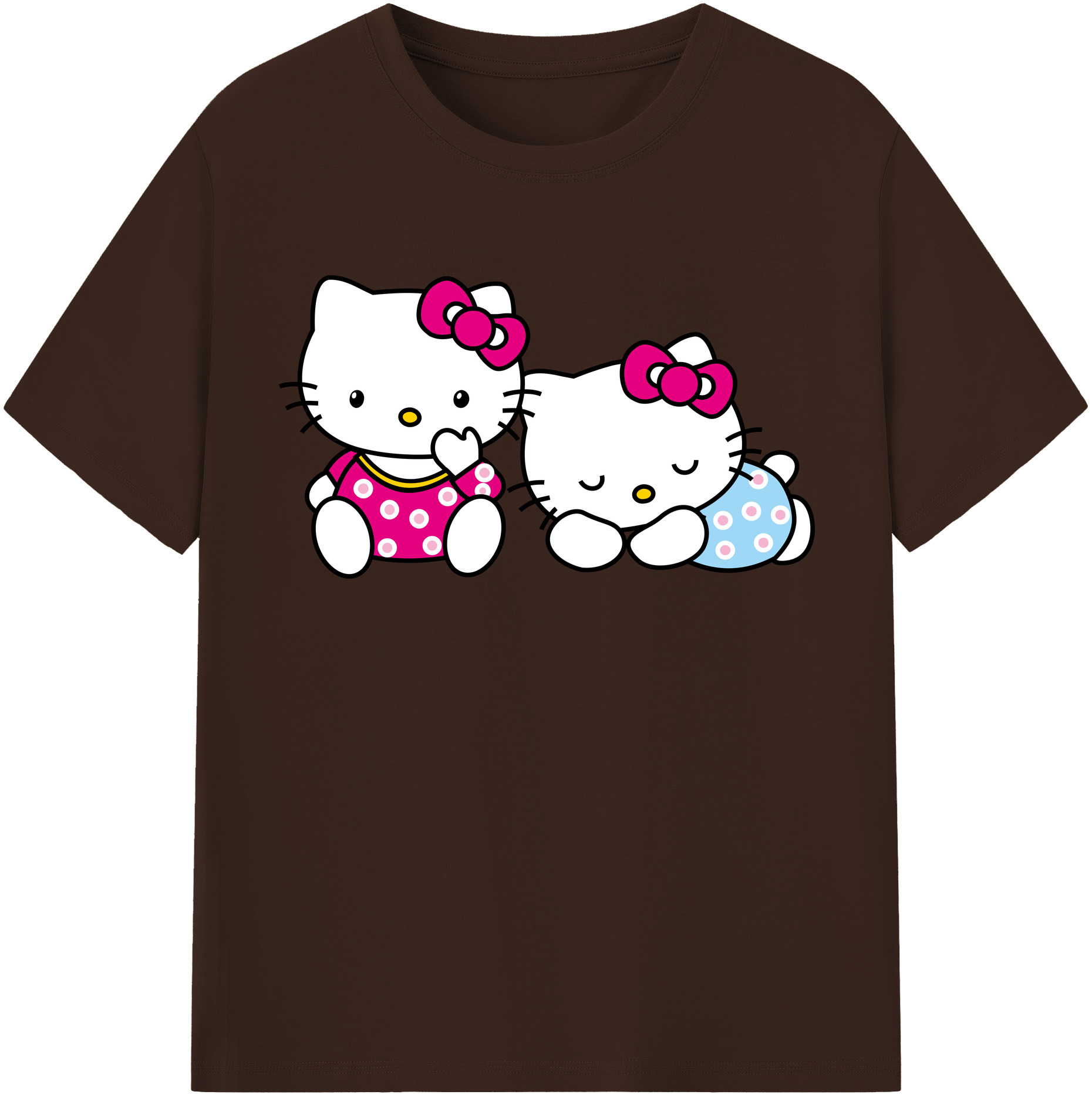 （画像用） Hello Kitty ハローキティ 綿100％半袖Tシャツ（フロントプリント）