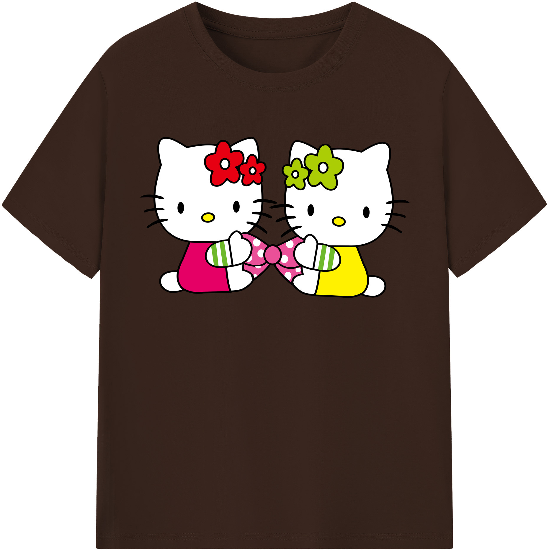 （画像用） Hello Kitty ハローキティ 綿100％半袖Tシャツ（フロントプリント）