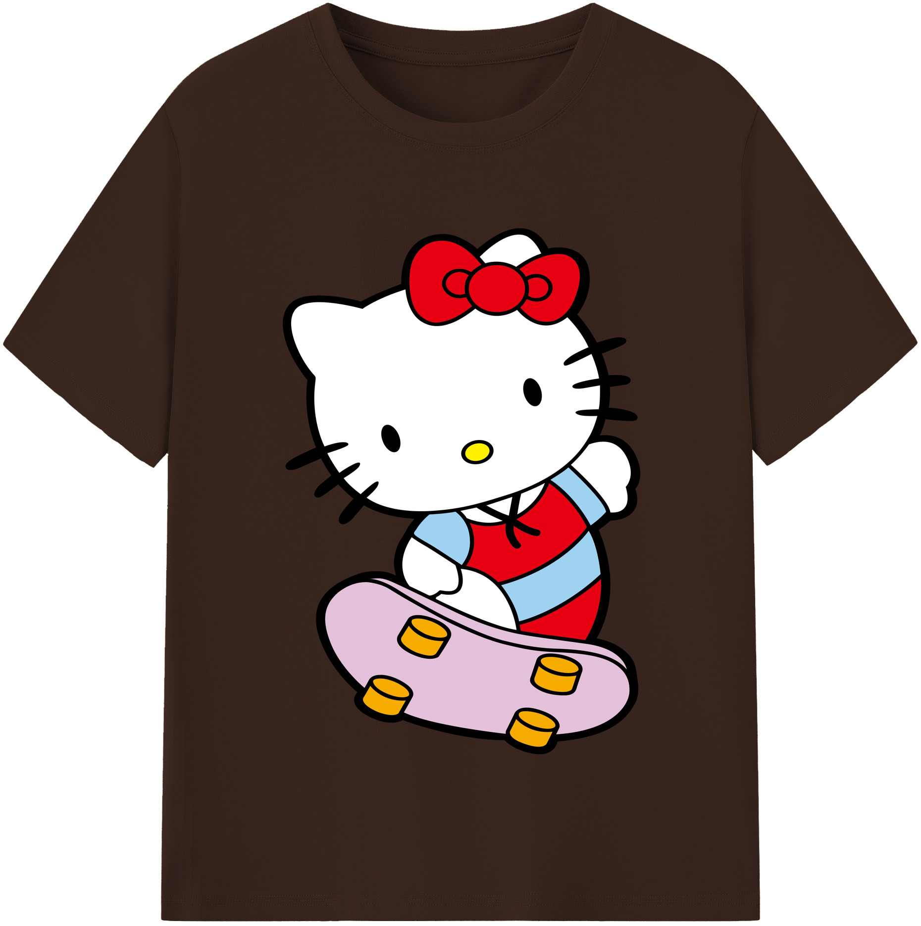 （画像用） Hello Kitty ハローキティ 綿100％半袖Tシャツ（フロントプリント）