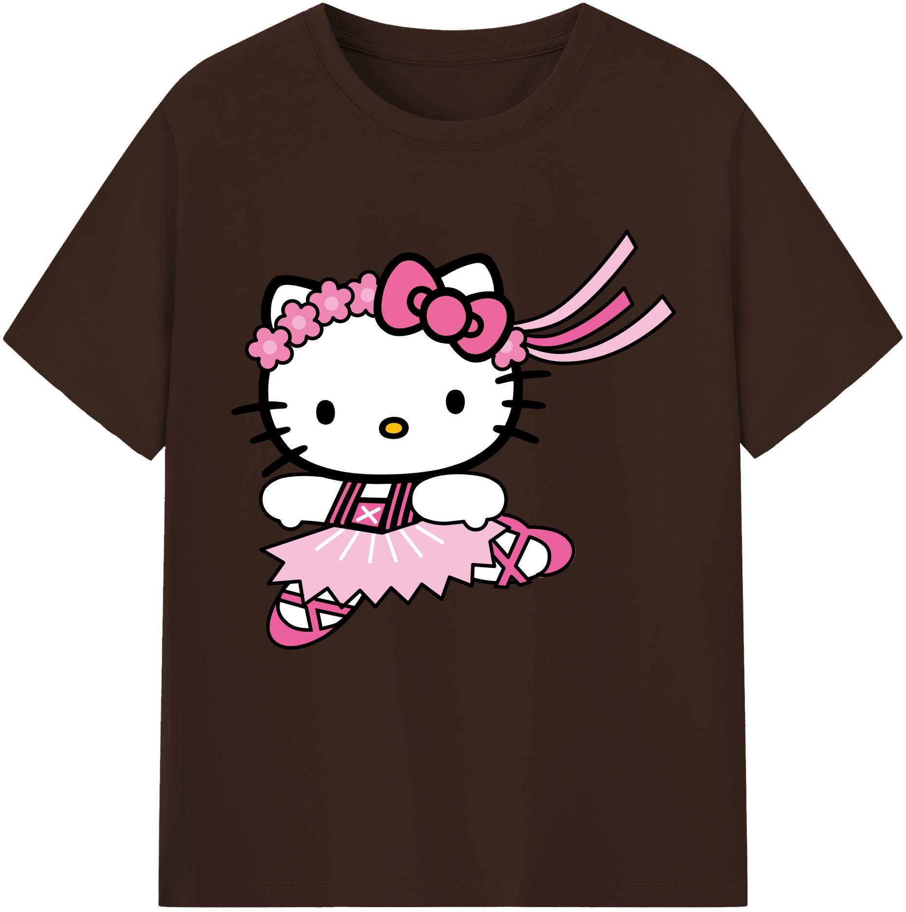 （画像用） Hello Kitty ハローキティ 綿100％半袖Tシャツ（フロントプリント）
