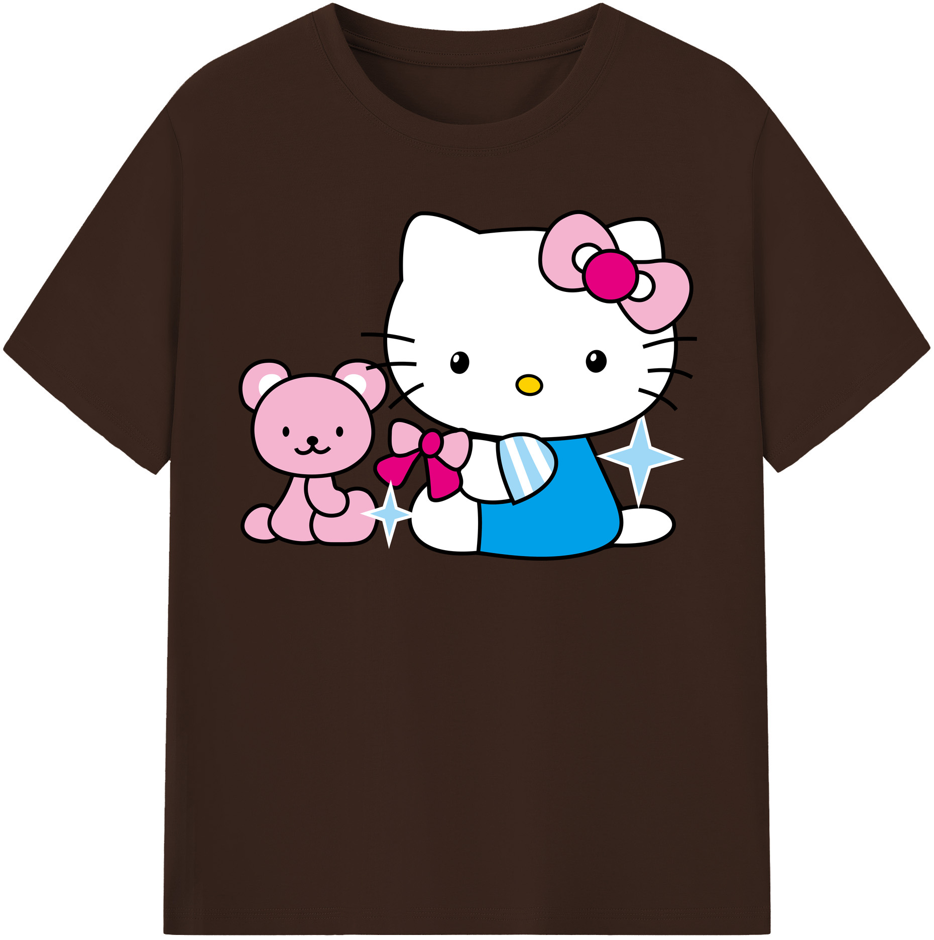 （画像用） Hello Kitty ハローキティ 綿100％半袖Tシャツ（フロントプリント）