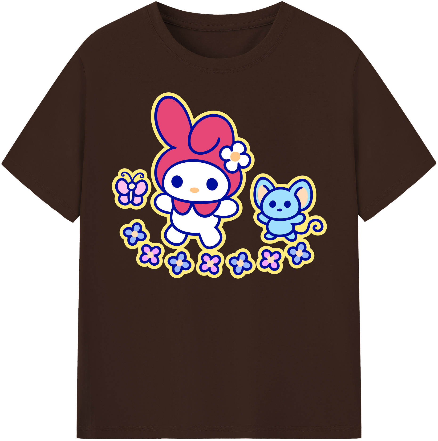 （画像用） Hello Kitty ハローキティ 綿100％半袖Tシャツ（フロントプリント）