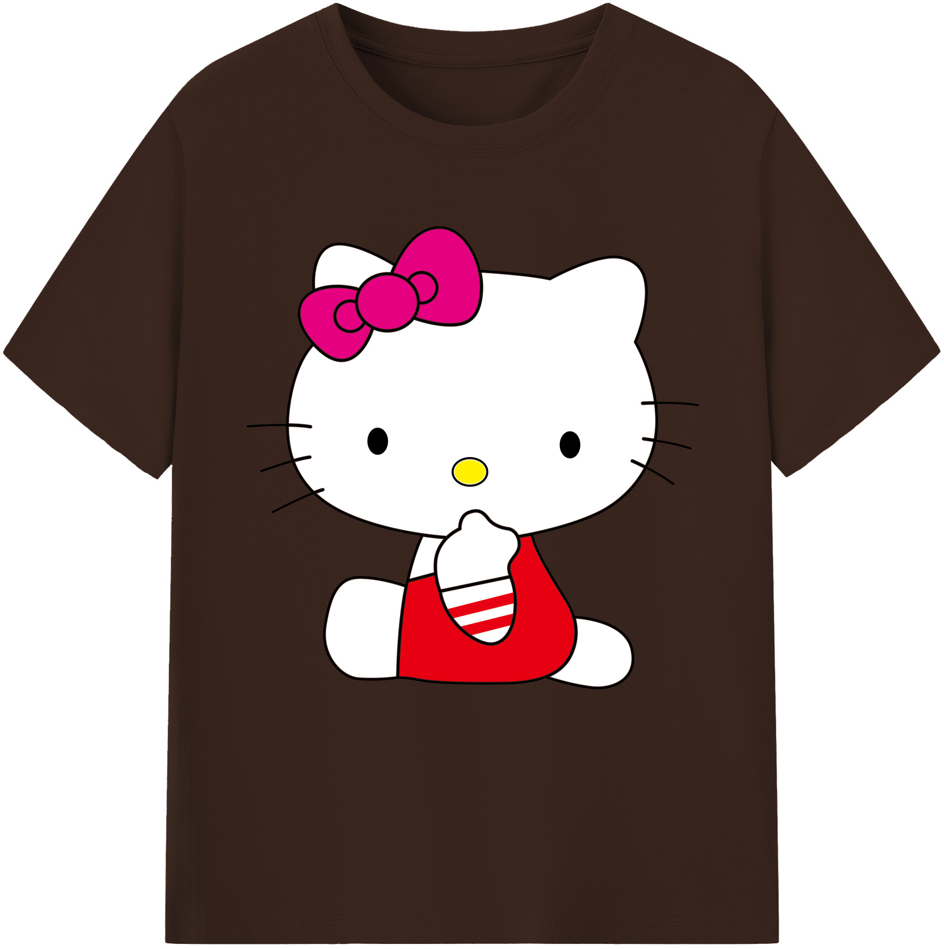 （画像用） Hello Kitty ハローキティ 綿100％半袖Tシャツ（フロントプリント）