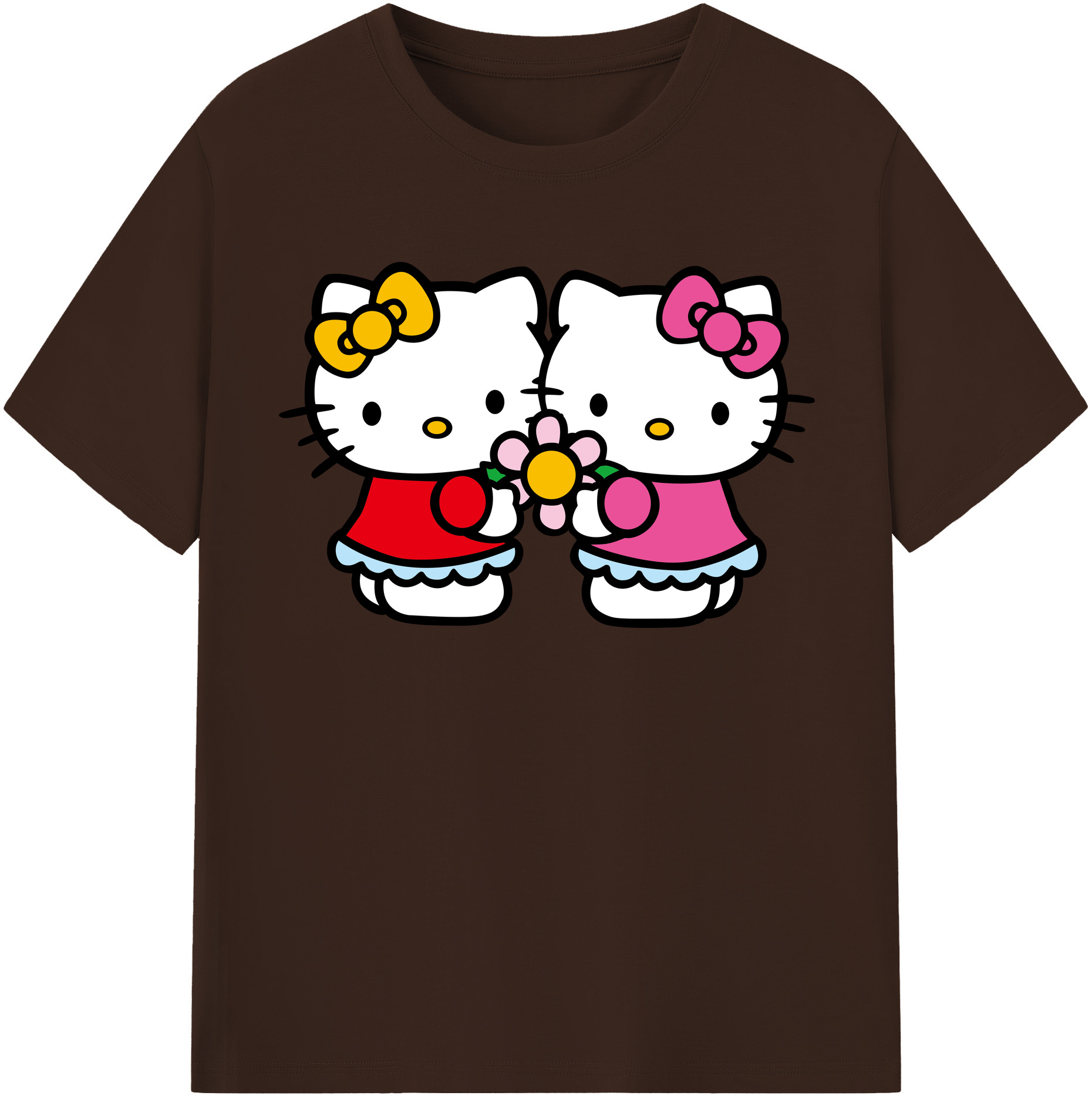 （画像用） Hello Kitty ハローキティ 綿100％半袖Tシャツ（フロントプリント）