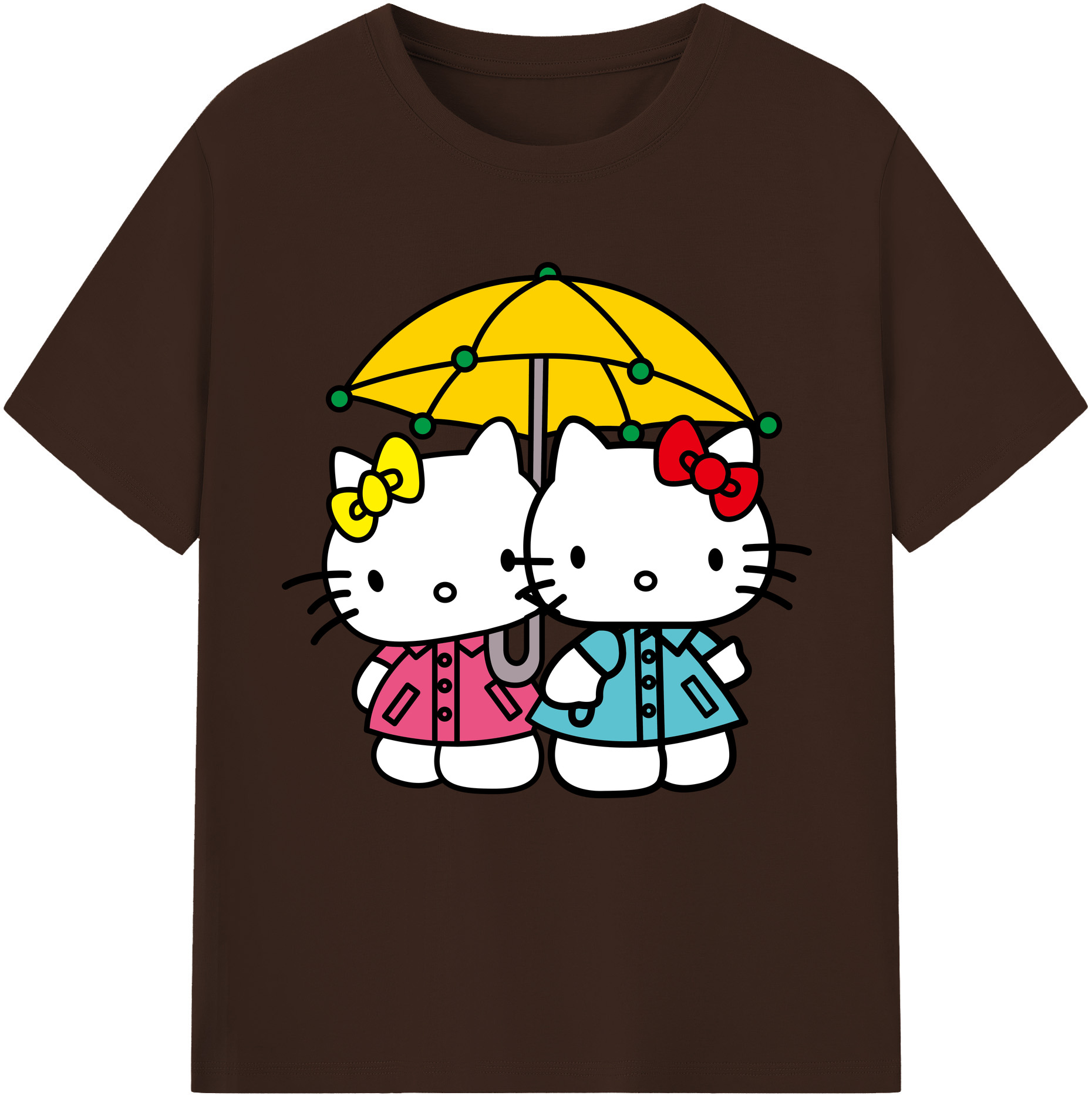 （画像用） Hello Kitty ハローキティ 綿100％半袖Tシャツ（フロントプリント）
