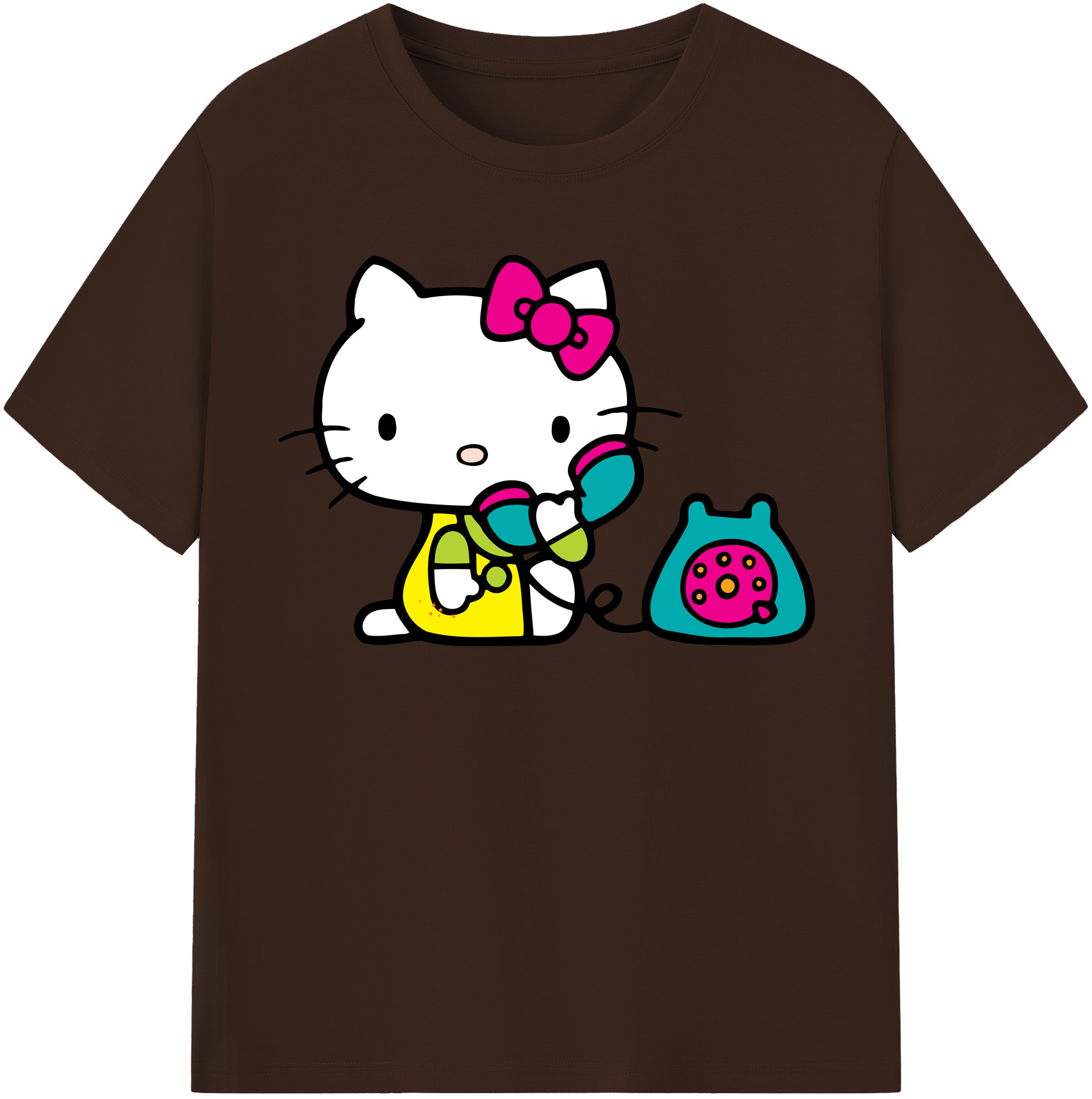 （画像用） Hello Kitty ハローキティ 綿100％半袖Tシャツ（フロントプリント）