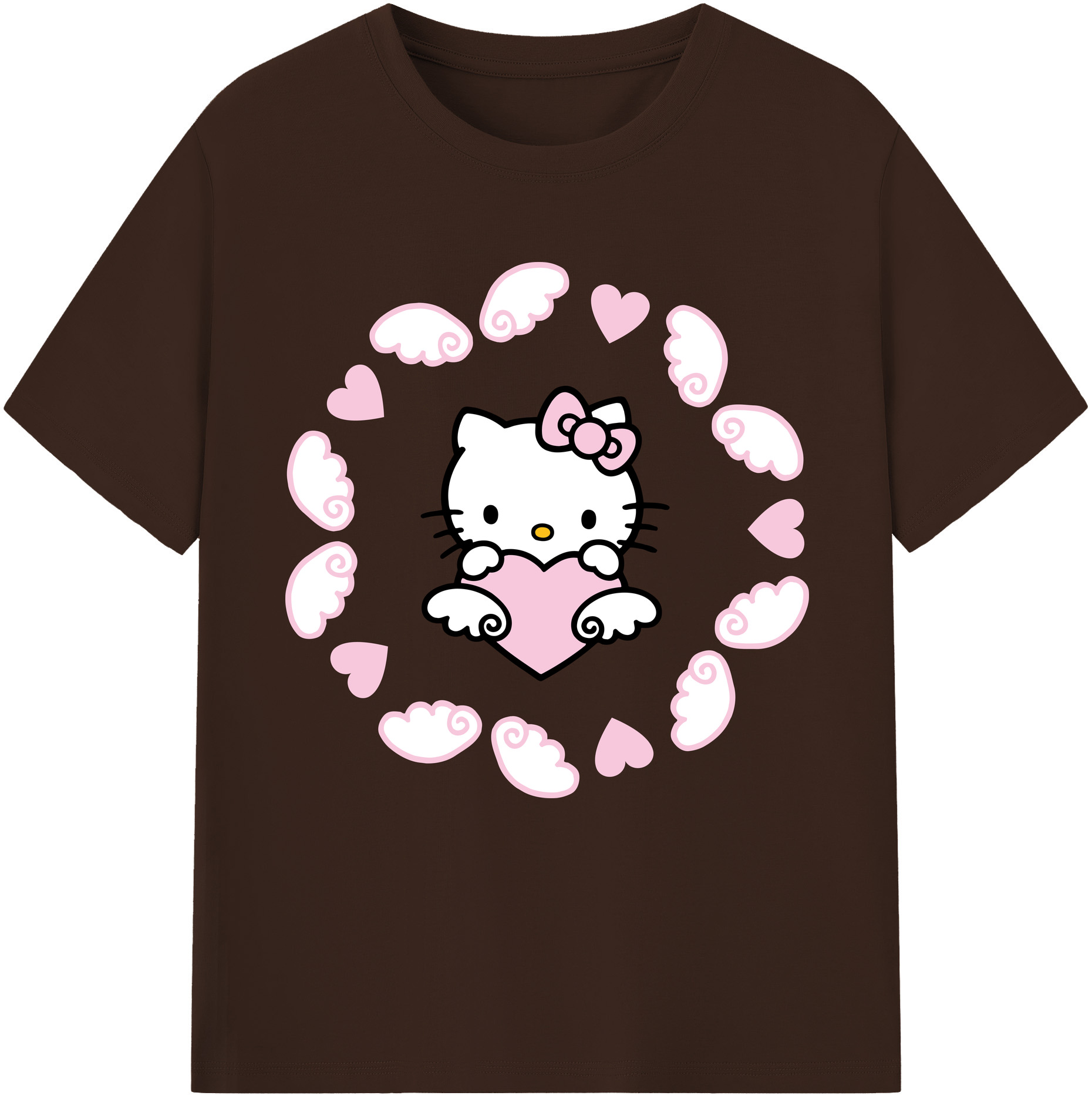 （画像用） Hello Kitty ハローキティ 綿100％半袖Tシャツ（フロントプリント）