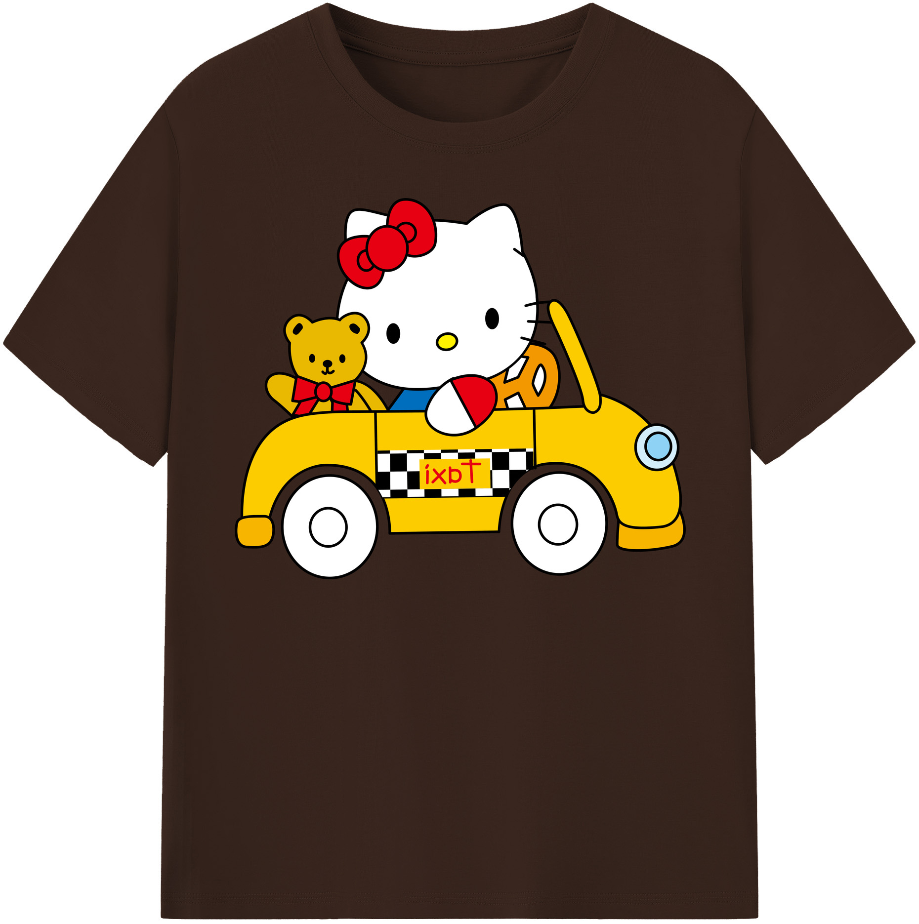 （画像用） Hello Kitty ハローキティ 綿100％半袖Tシャツ（フロントプリント）
