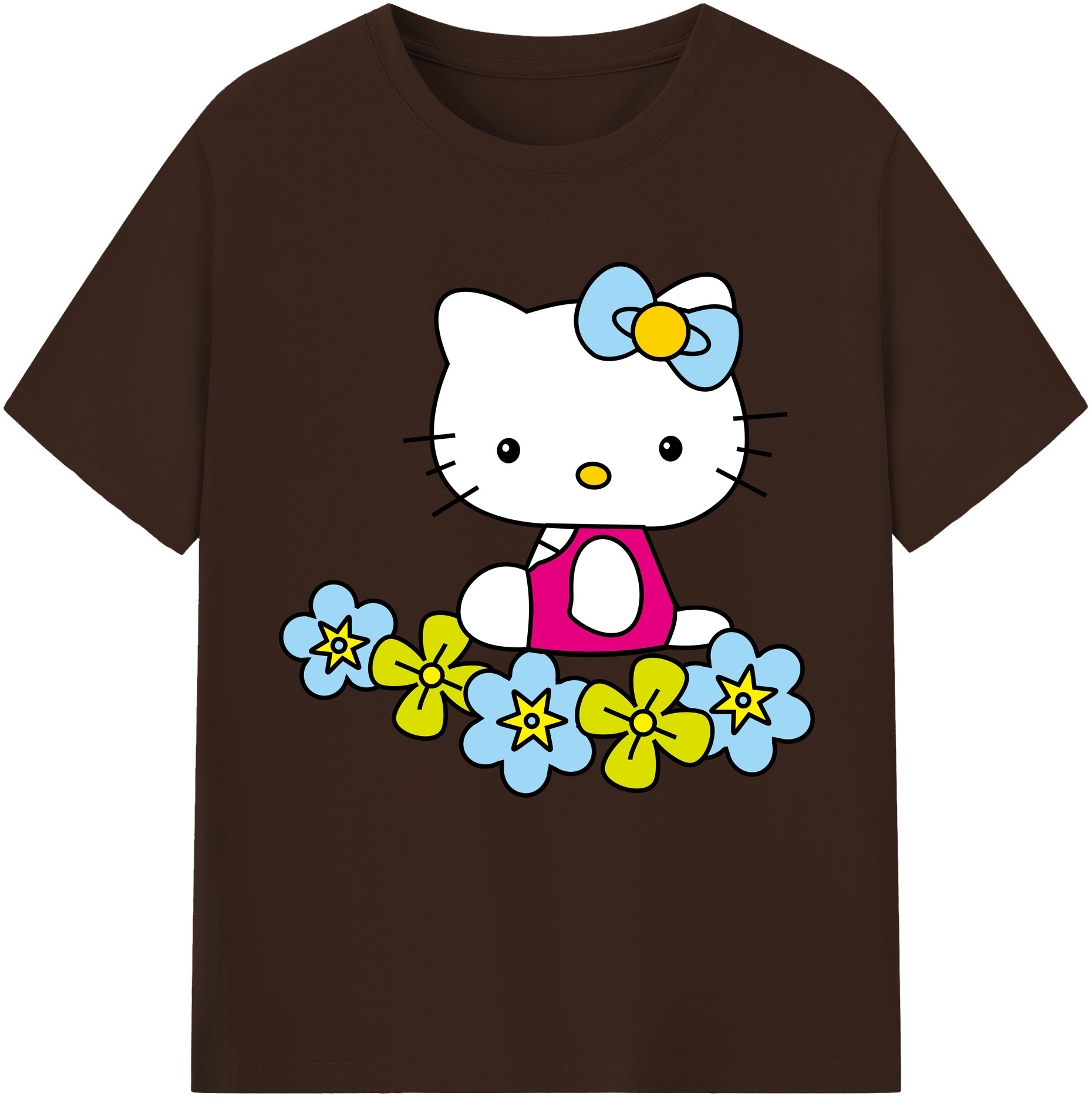 （画像用） Hello Kitty ハローキティ 綿100％半袖Tシャツ（フロントプリント）